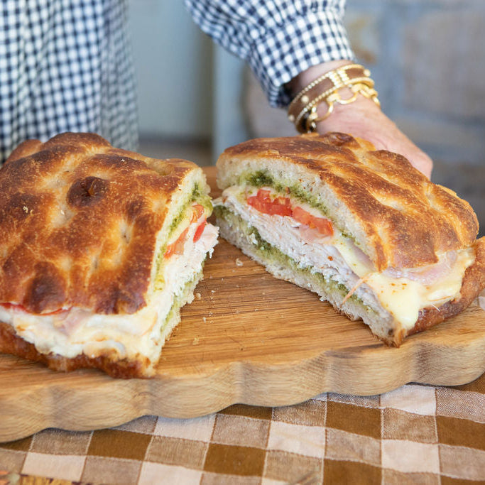 Sunday Dinner with Diane: Pesto Turkey Focaccia Melt