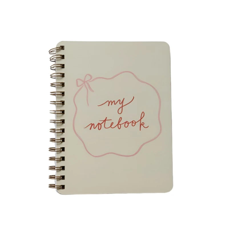 Pink Bow Spiral Notebook