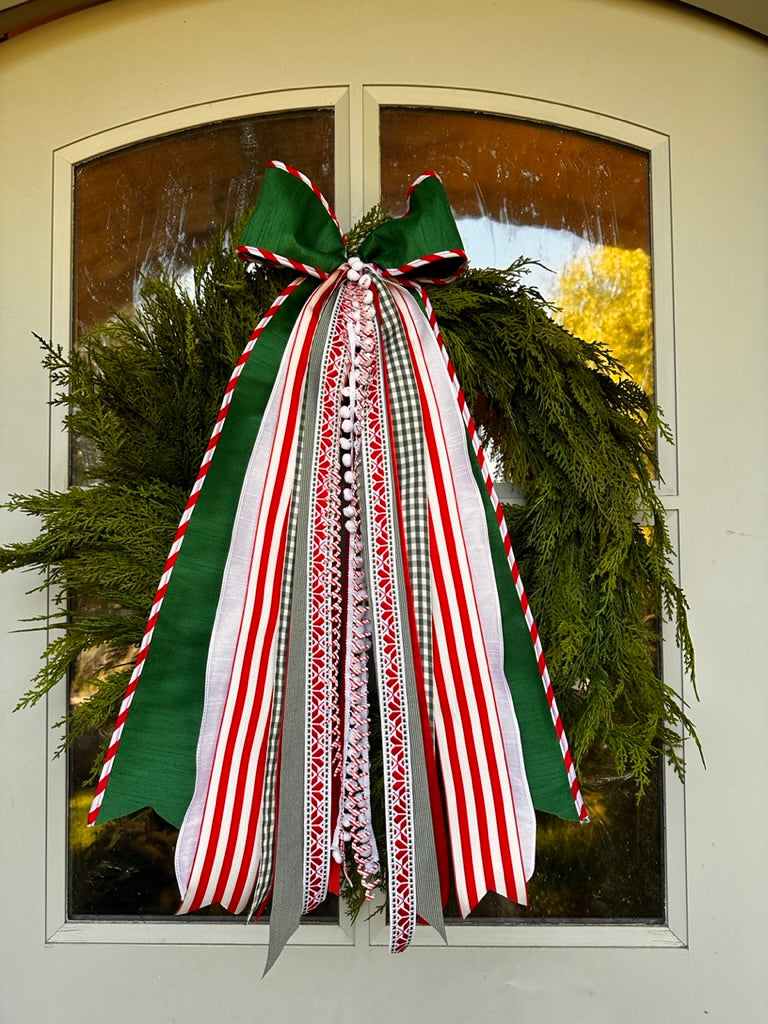 Luxe Collection- Candy Cane Lane Wreath Ribbon