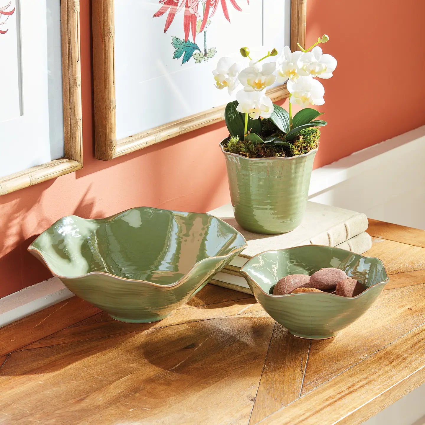 Rivo Decorative Bowls, Green