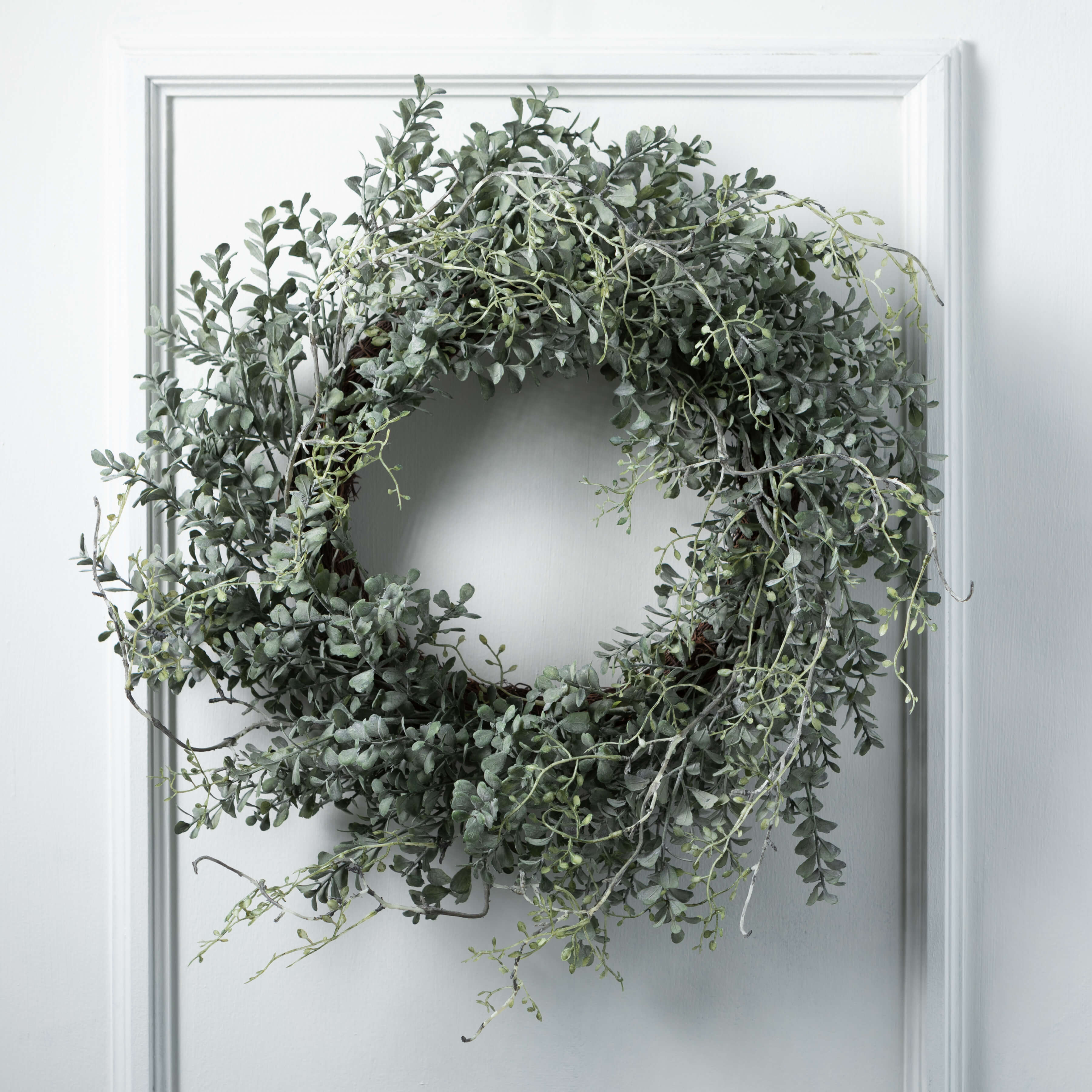 Blue Boxwood Wreath