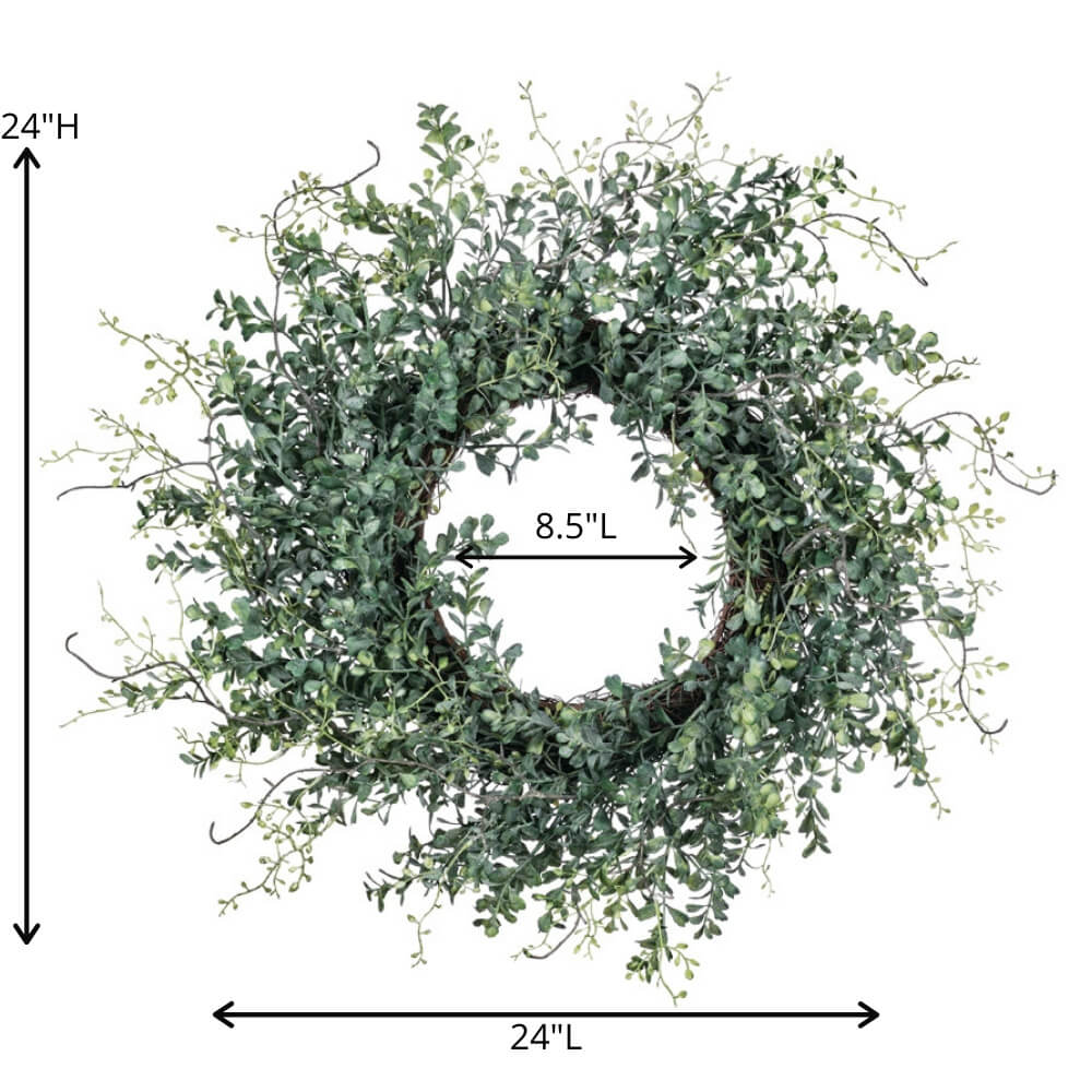 Blue Boxwood Wreath