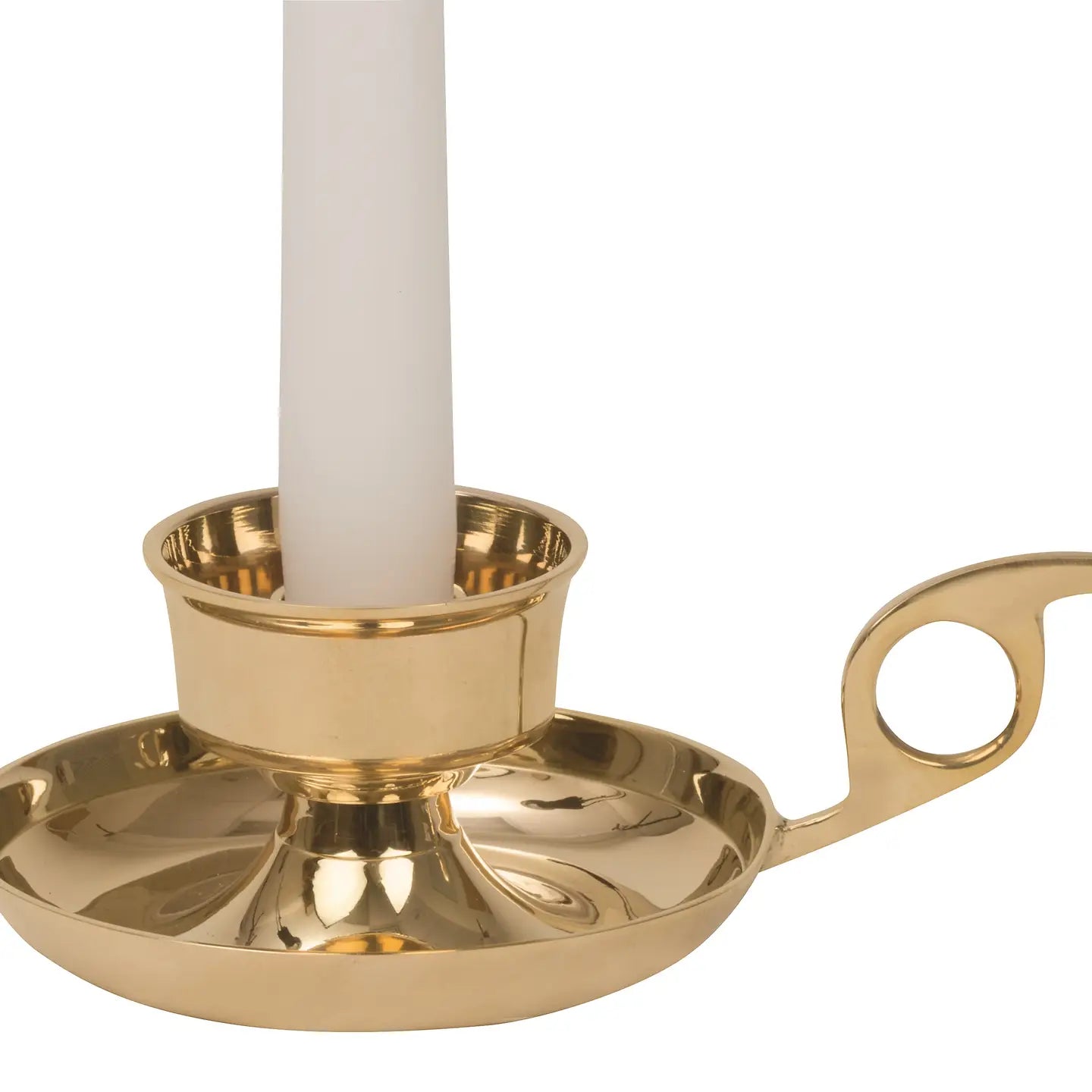 Classic Brass Chamberstick For 7/8" Taper Candle