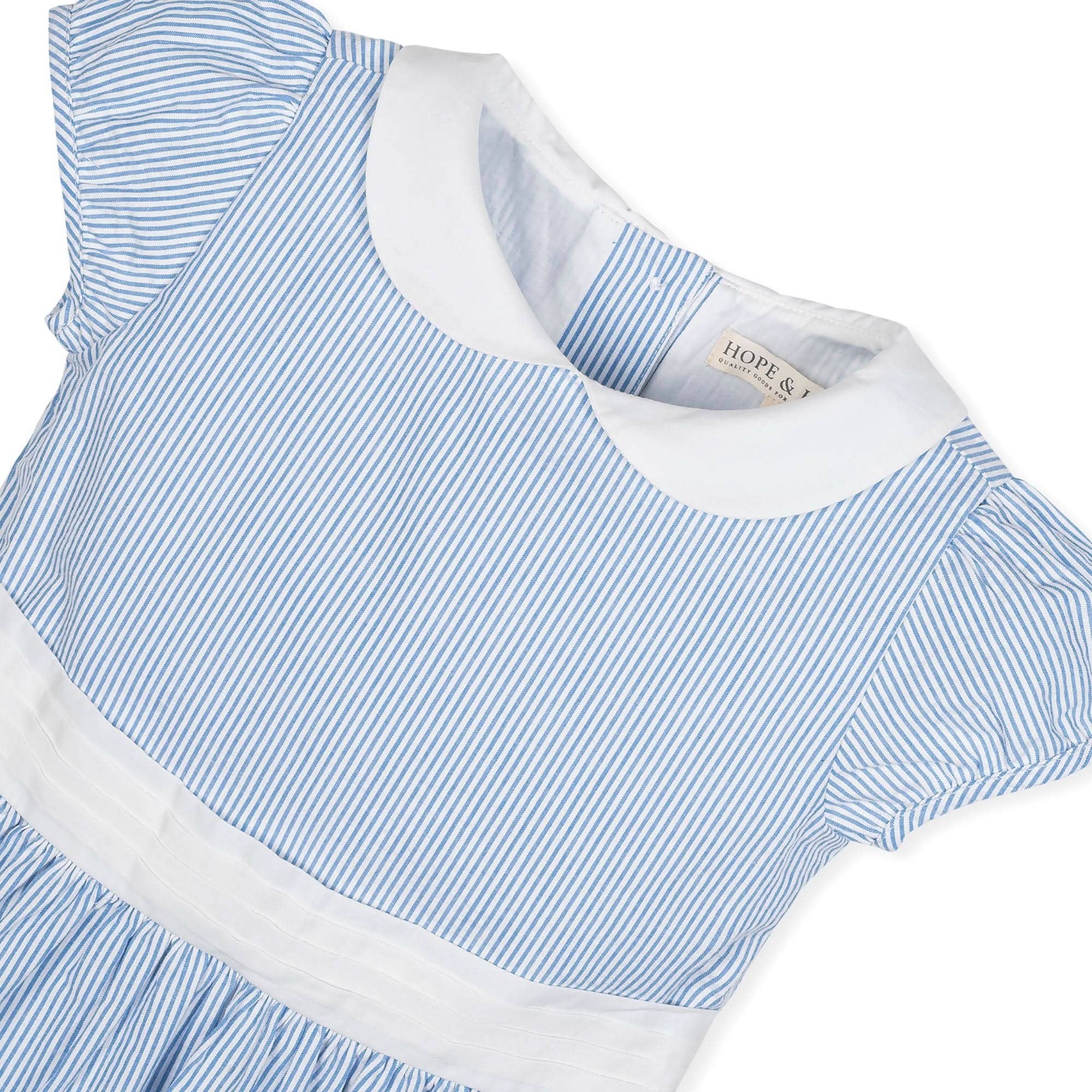 Seersucker Peter Pan Collar Dress