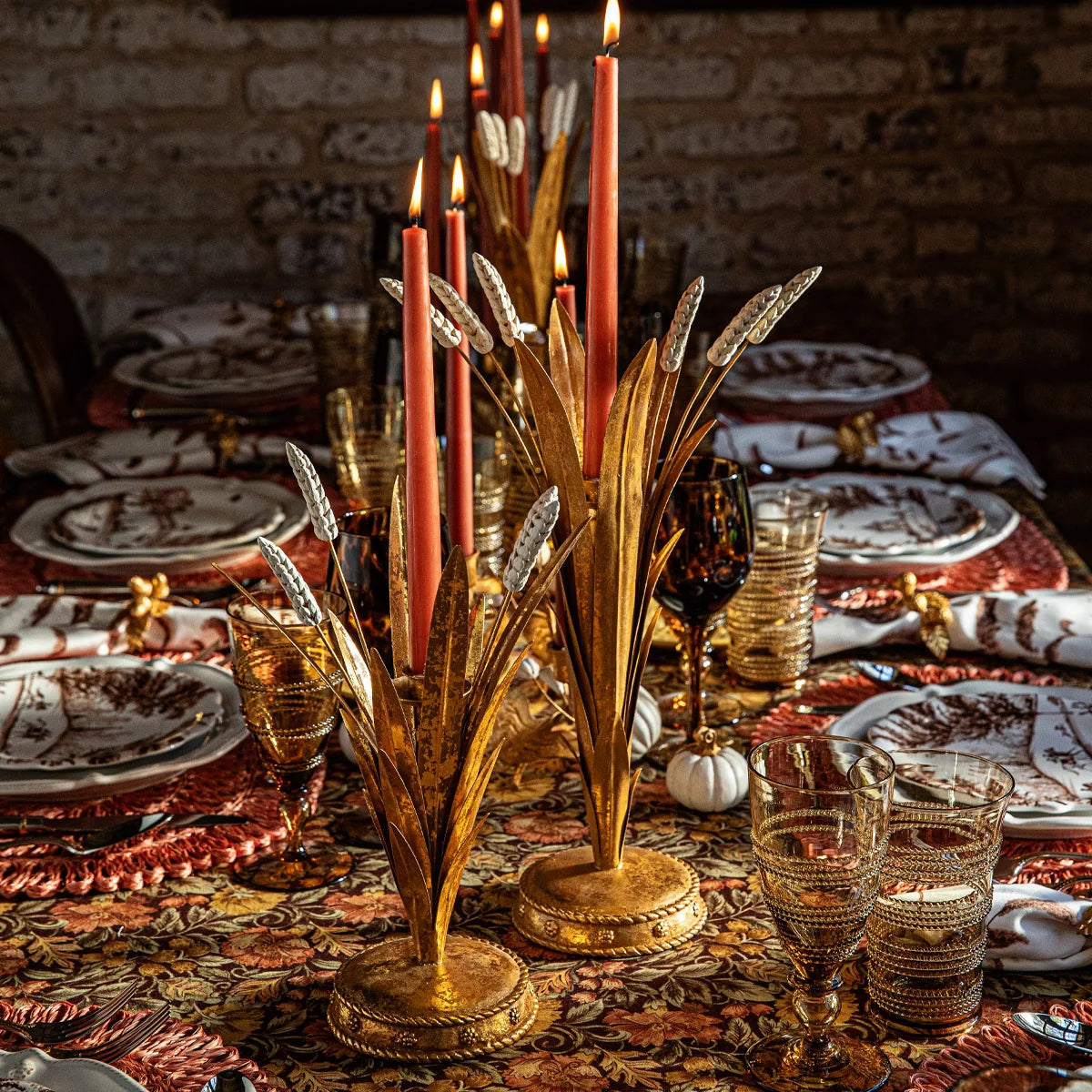 Forest Walk Wheat Candlestick