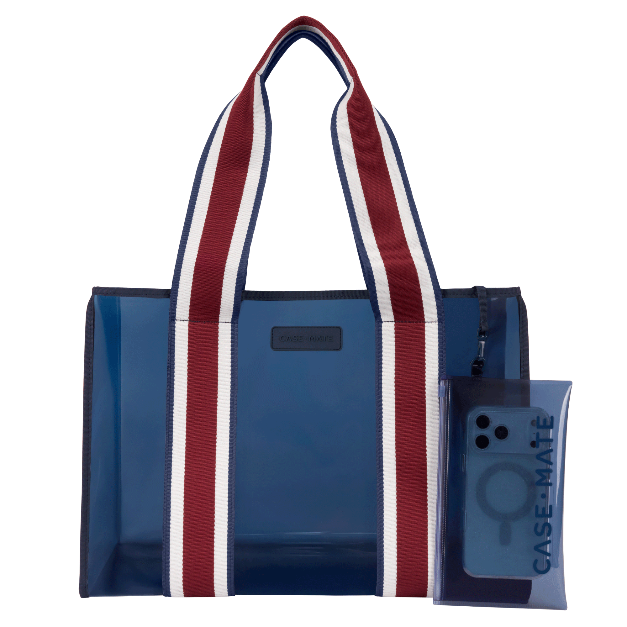Navy Rugby Stripe Tote