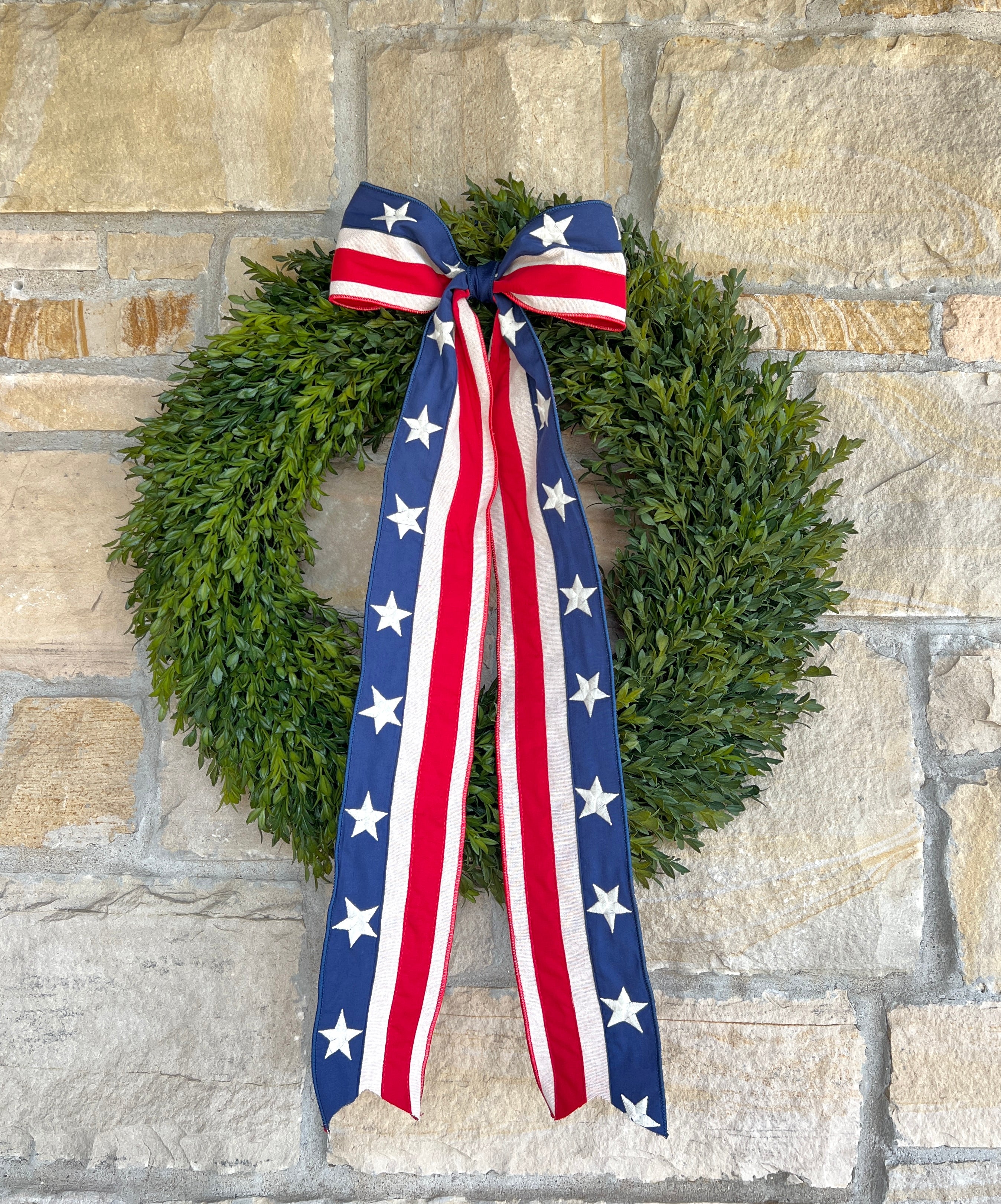 Grand Old Flag Wreath Bow
