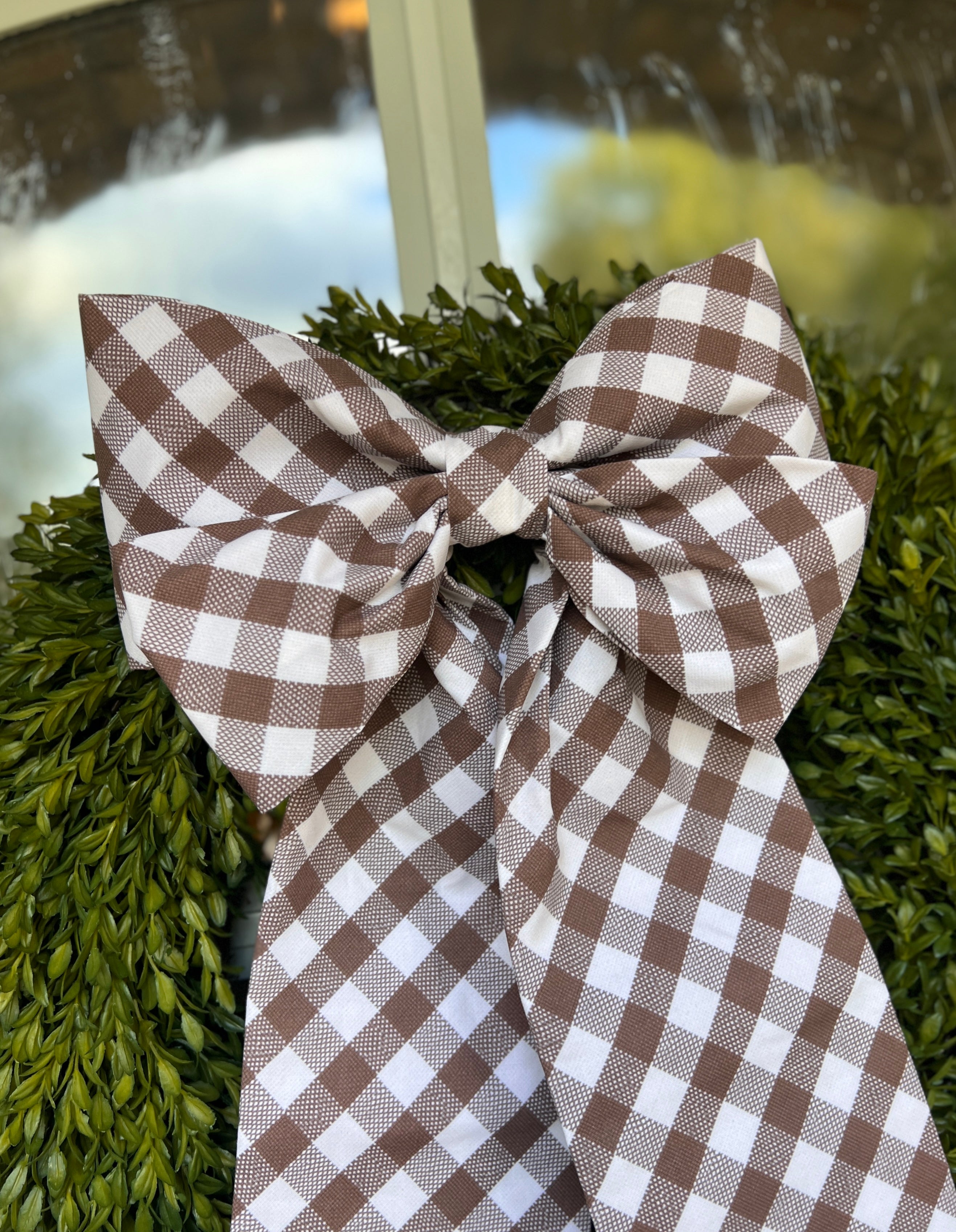 Bristol Check Bramble Wreath Bow