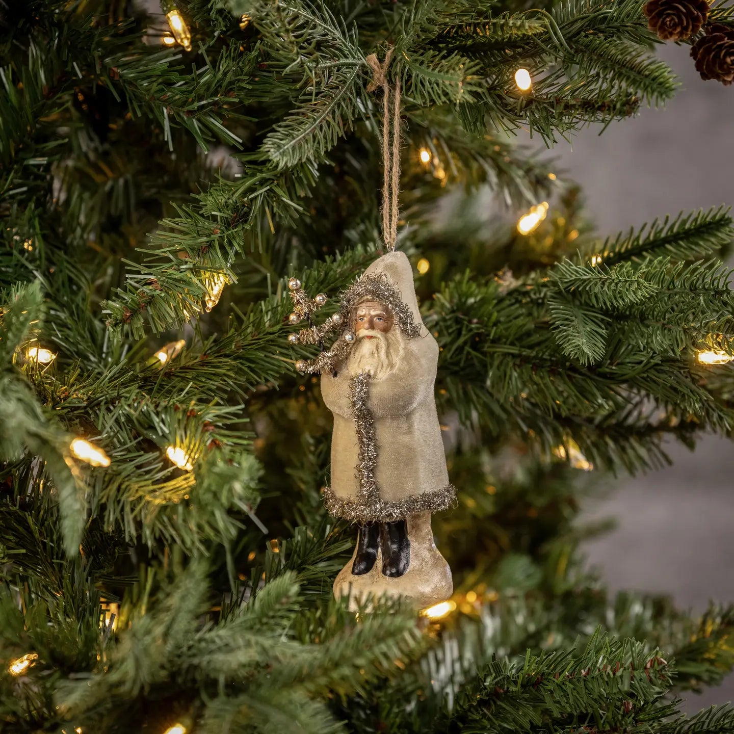 Oatmeal Velvet Belsnickle Ornament