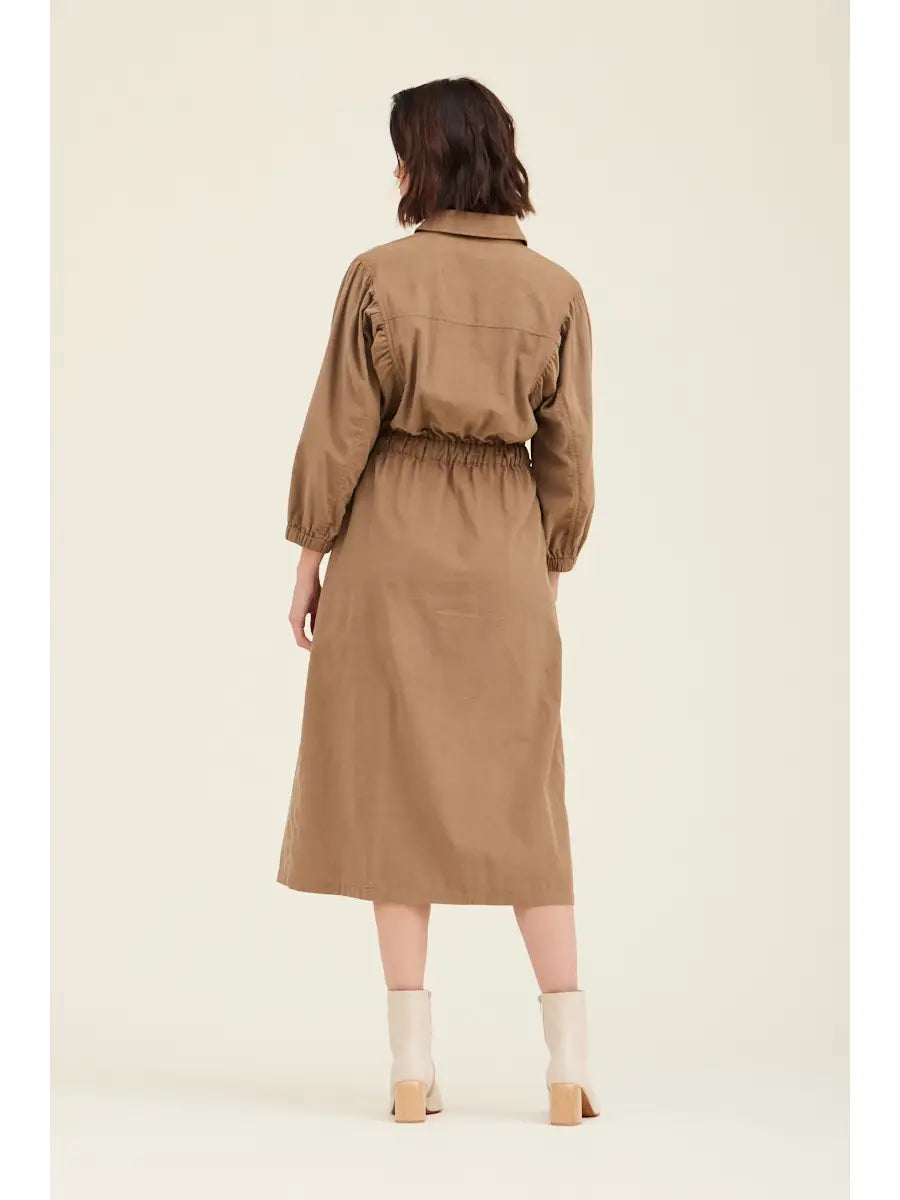 Corduroy Collar Dress