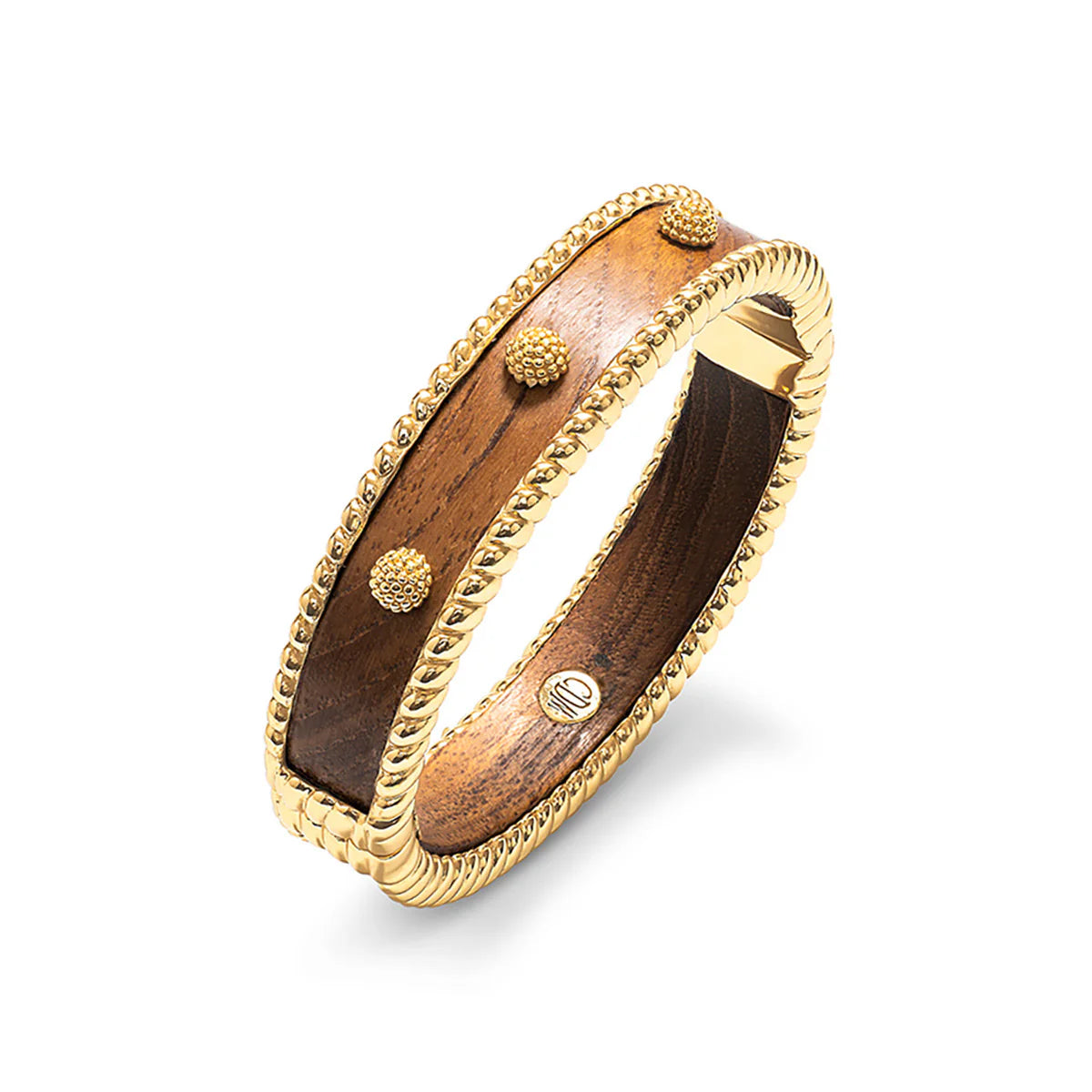 Berry Small Hinged Teak Bangle
