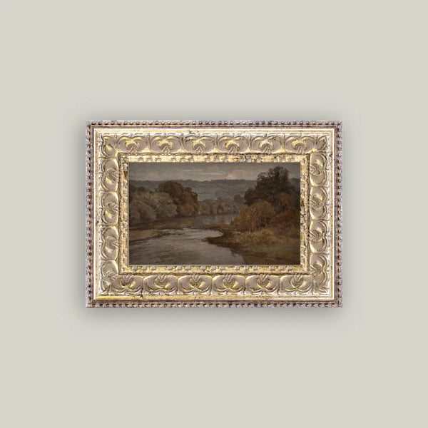Autumn River Framed Antique Art