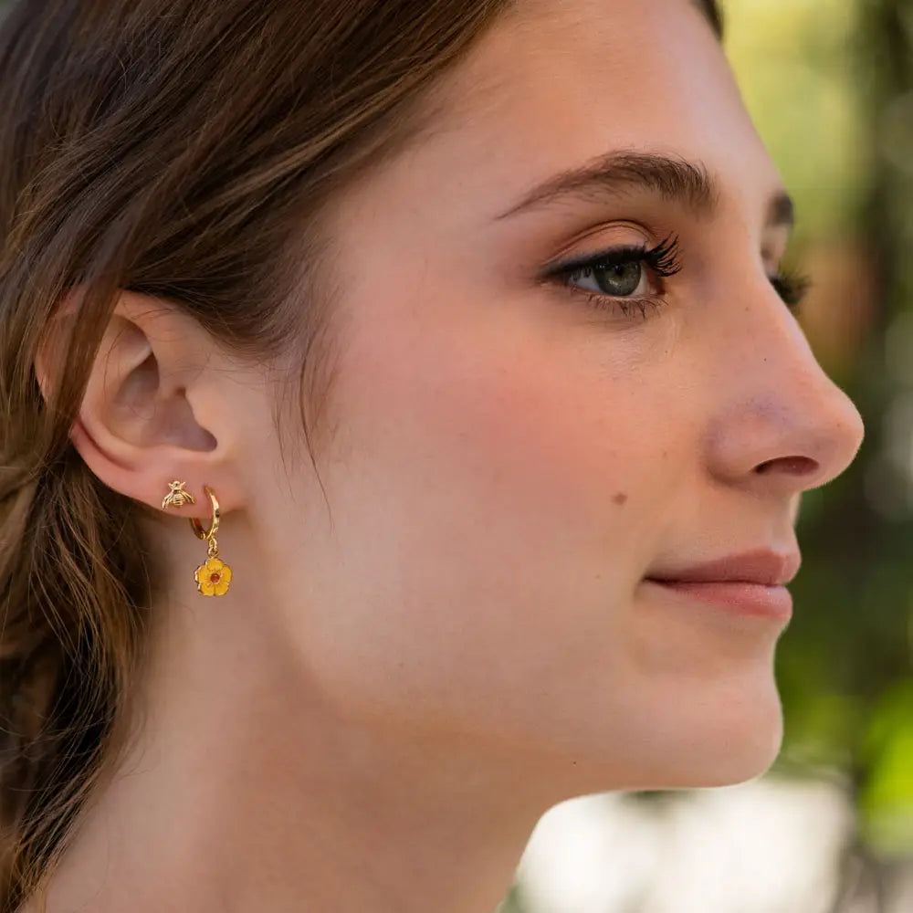 Honey Bee Studs, Gold