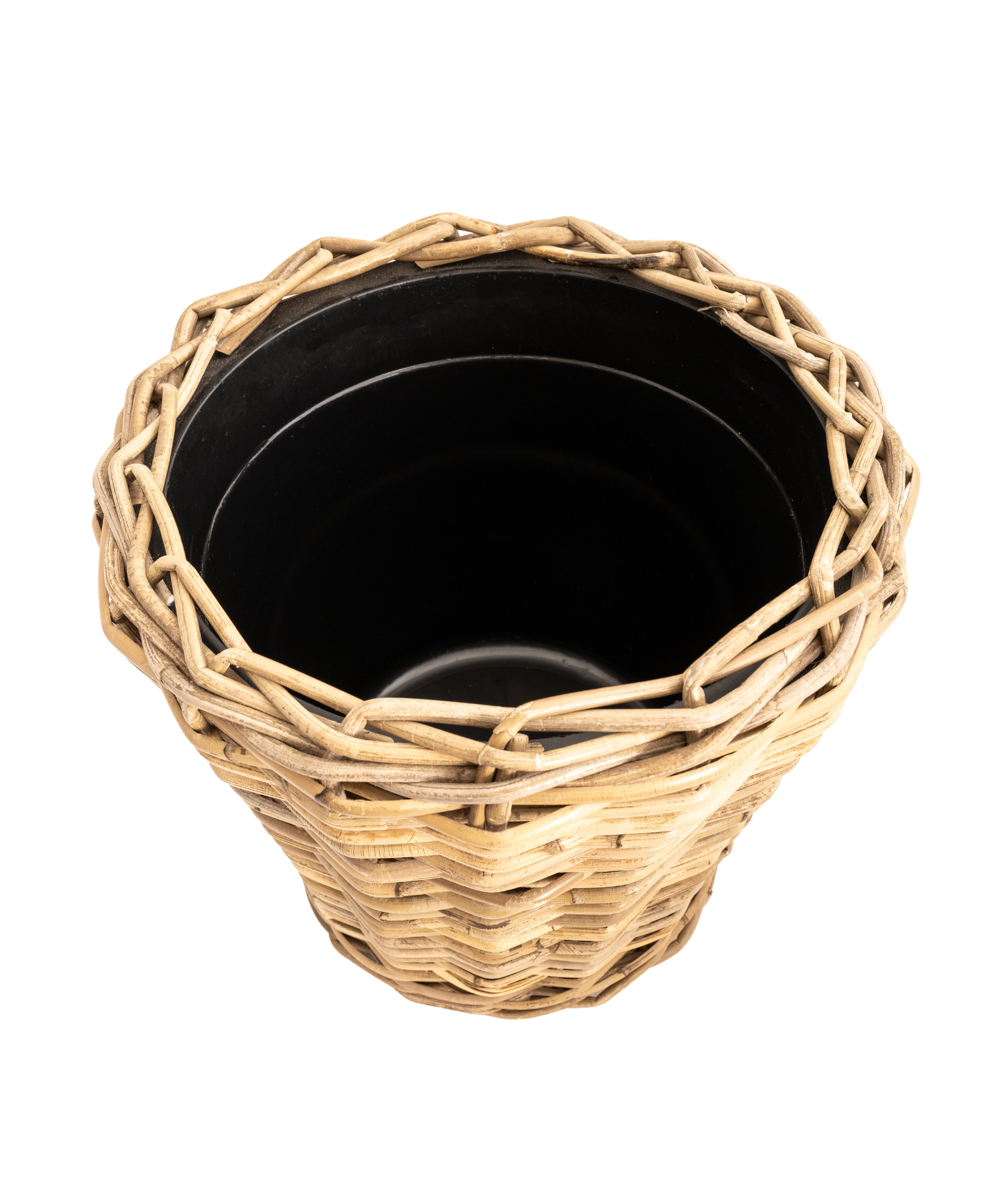 Rattan Round Basket Planter