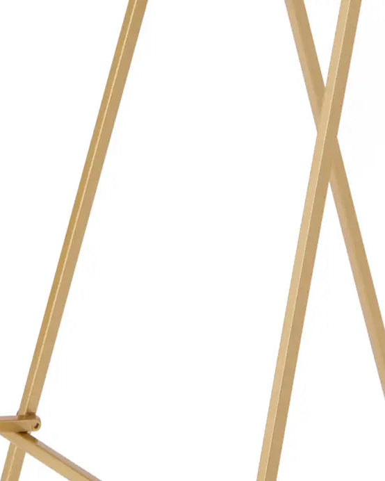 Satin Metal Easel, 12" H X 7" W X 7.75" D Gold