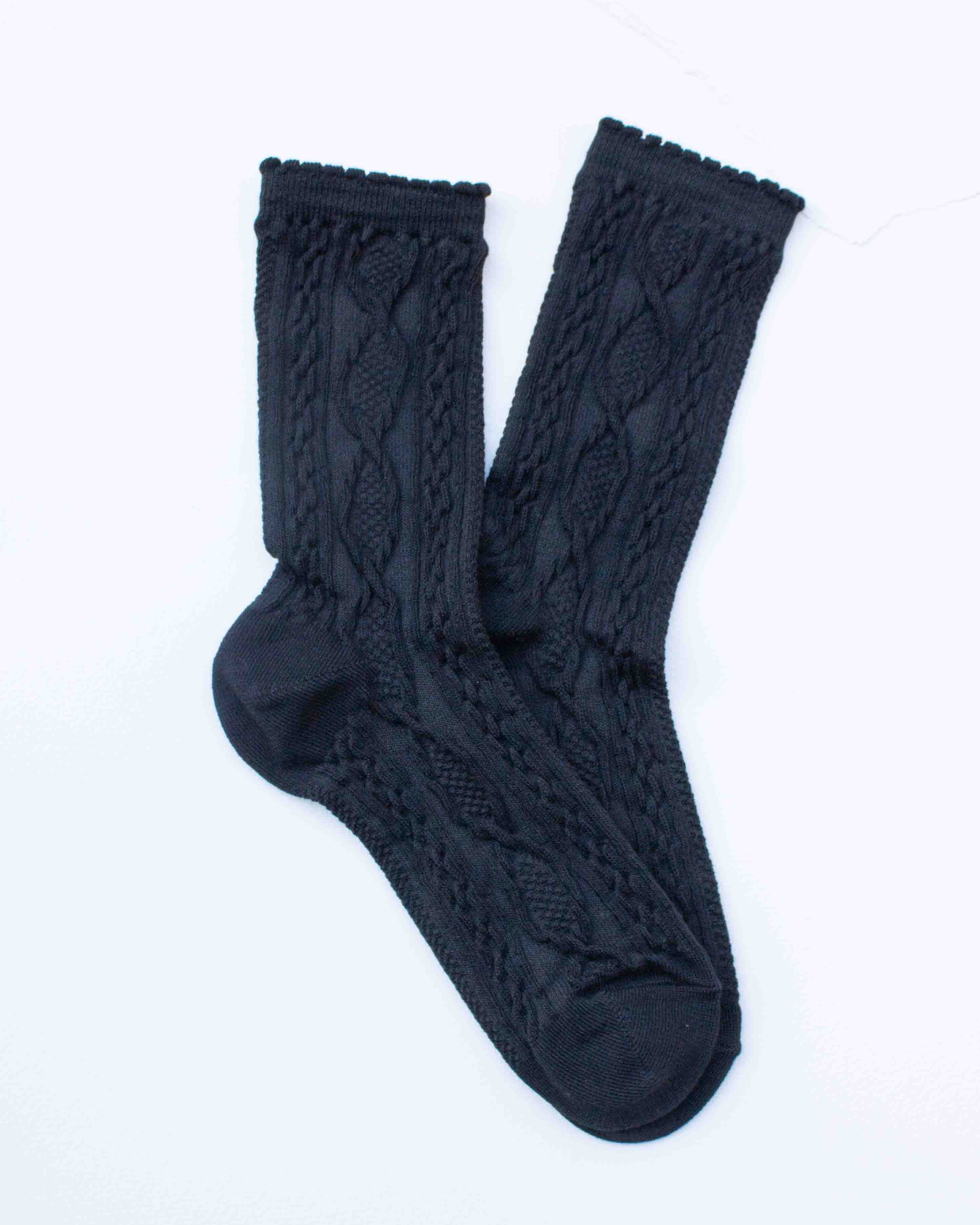 Twist Cotton Crew Socks