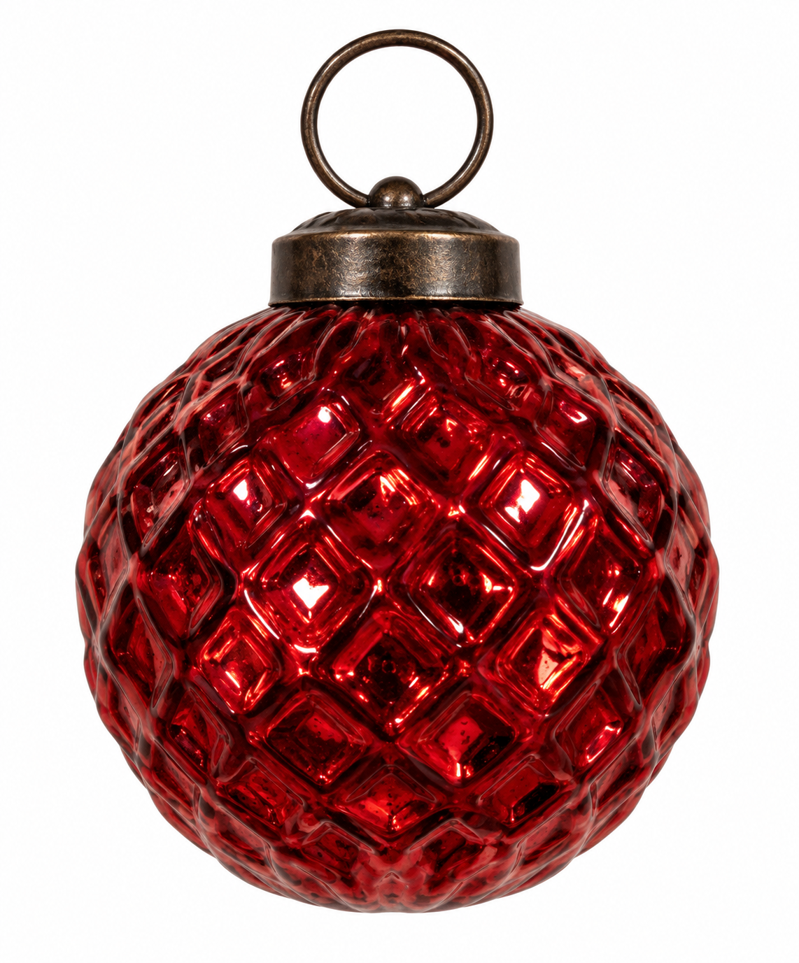 Red Mercury Glass Ornament