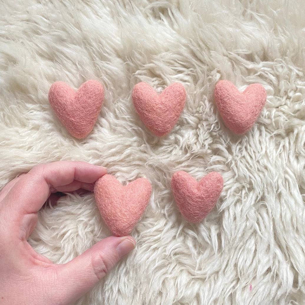 Light Pink Hearts- Set of 20