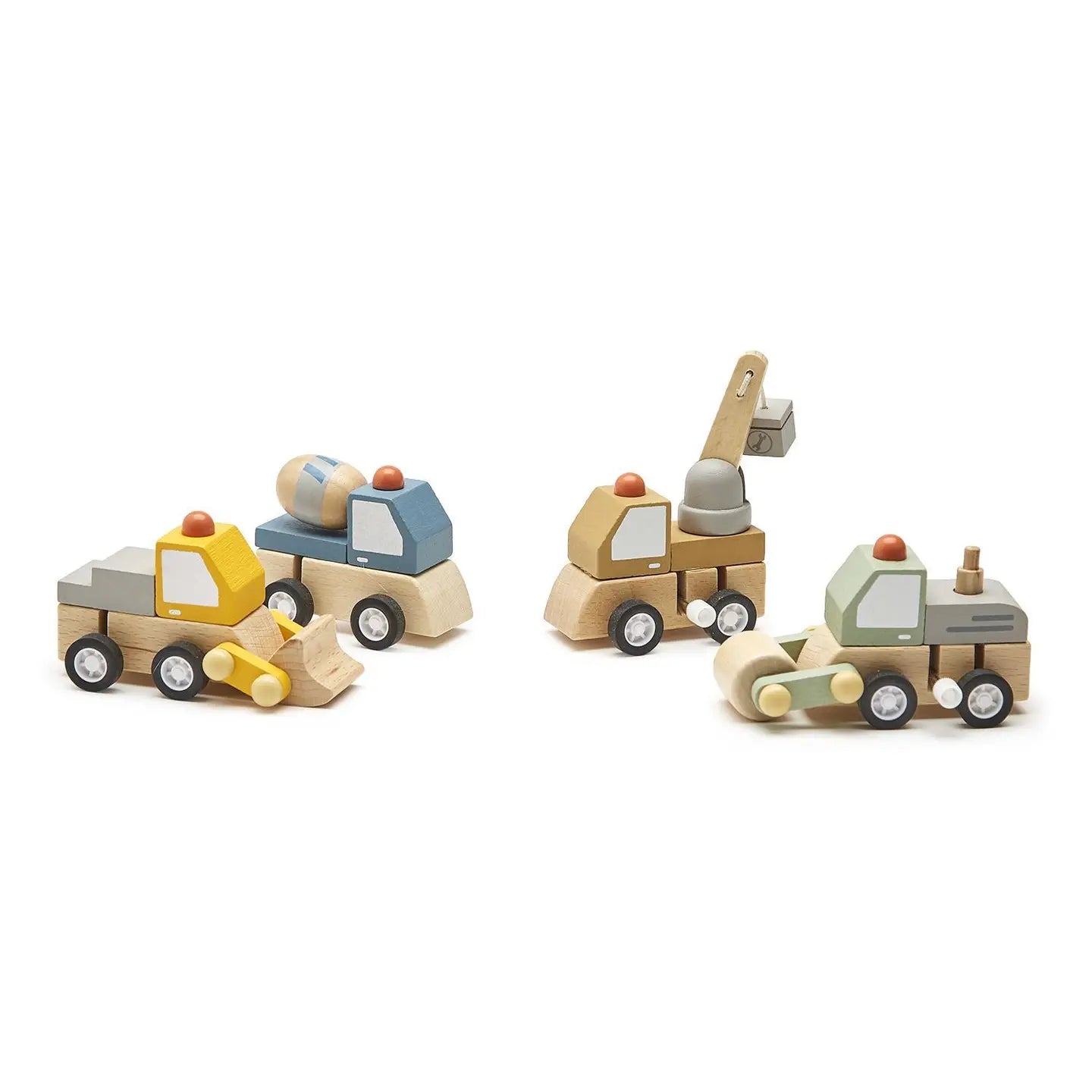 Construction Vehicle Wooden Wind-Up Truck