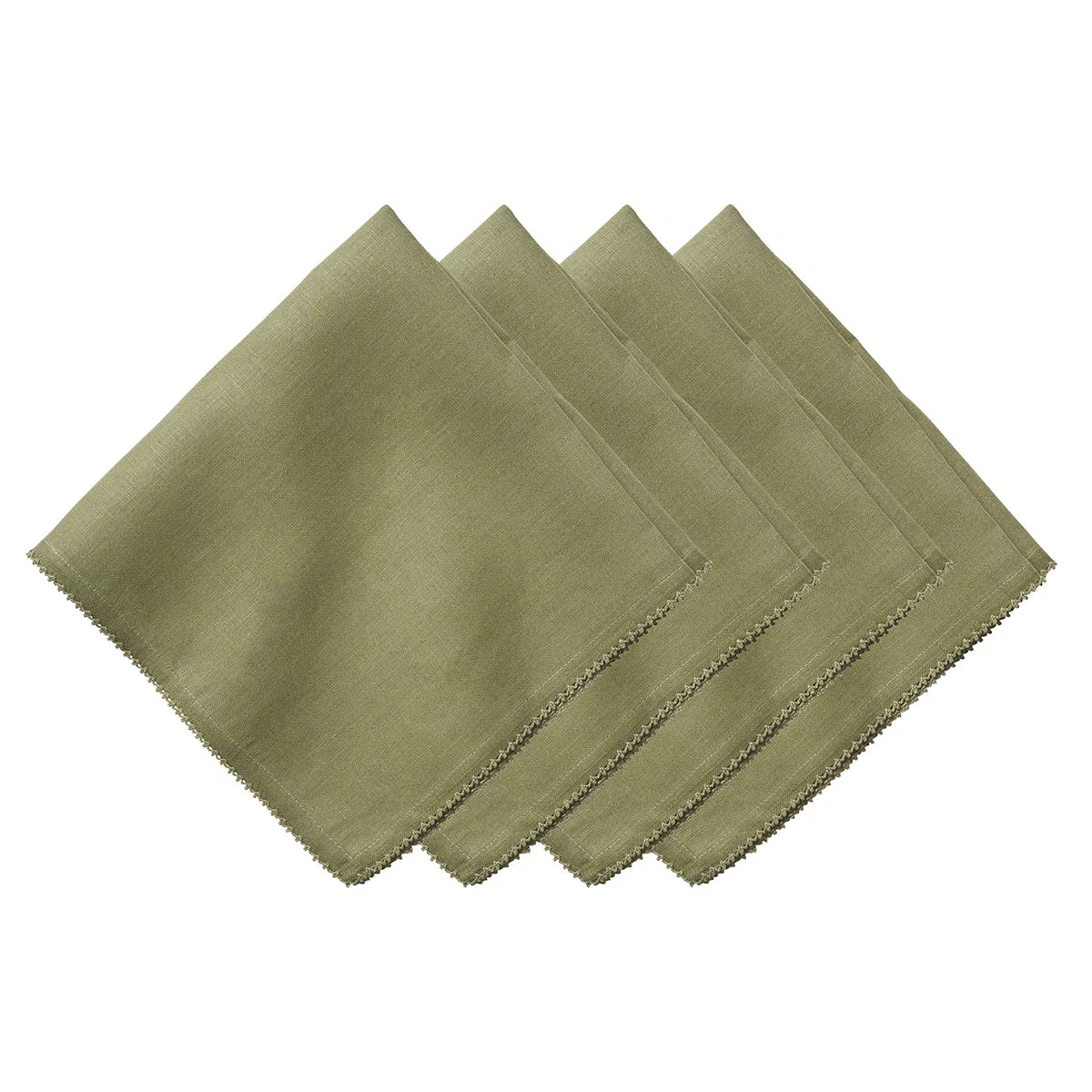 Berry Scallop Sage Napkin Set