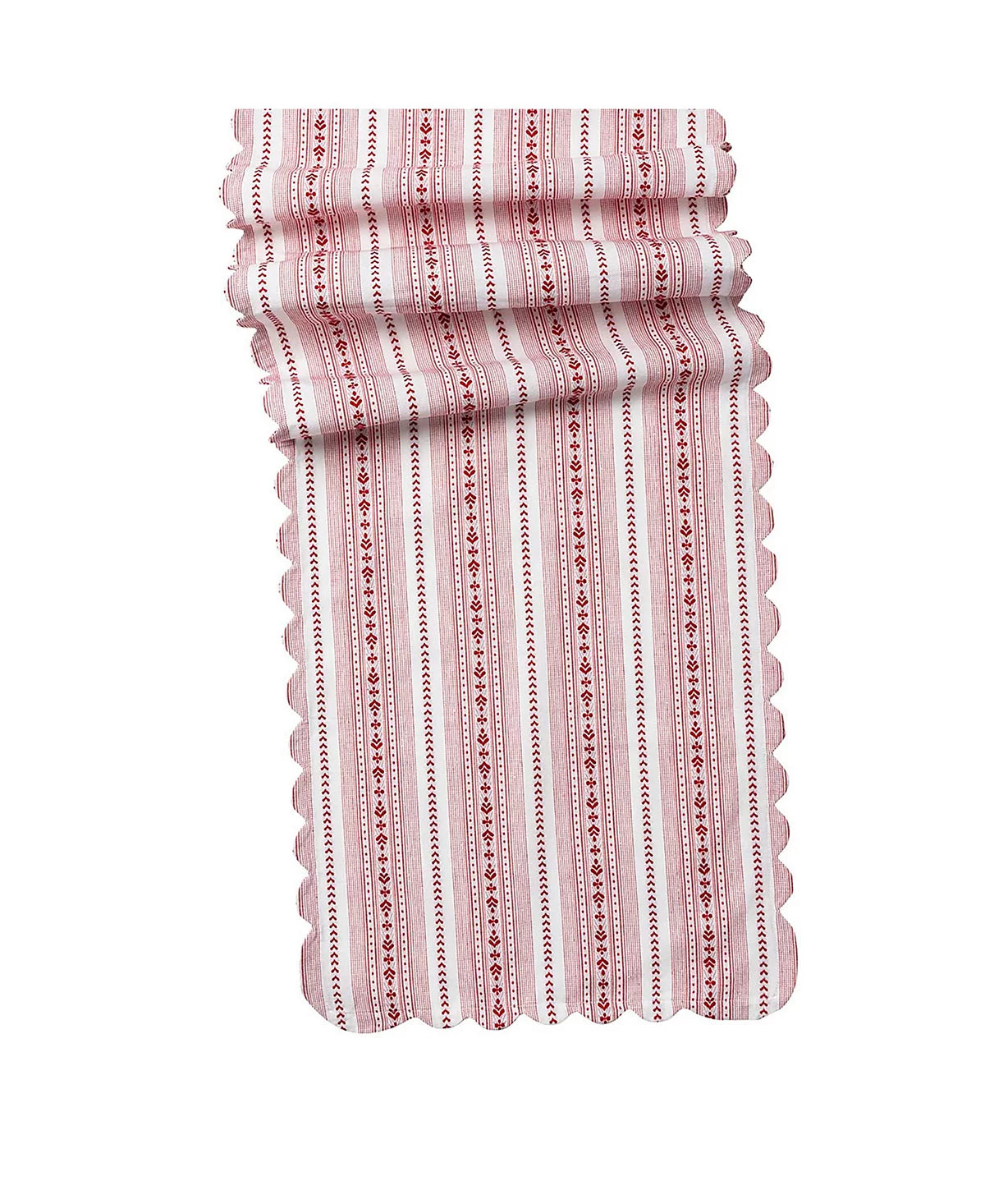 Villa Stripe 18" x 90" Table Runner - Ruby