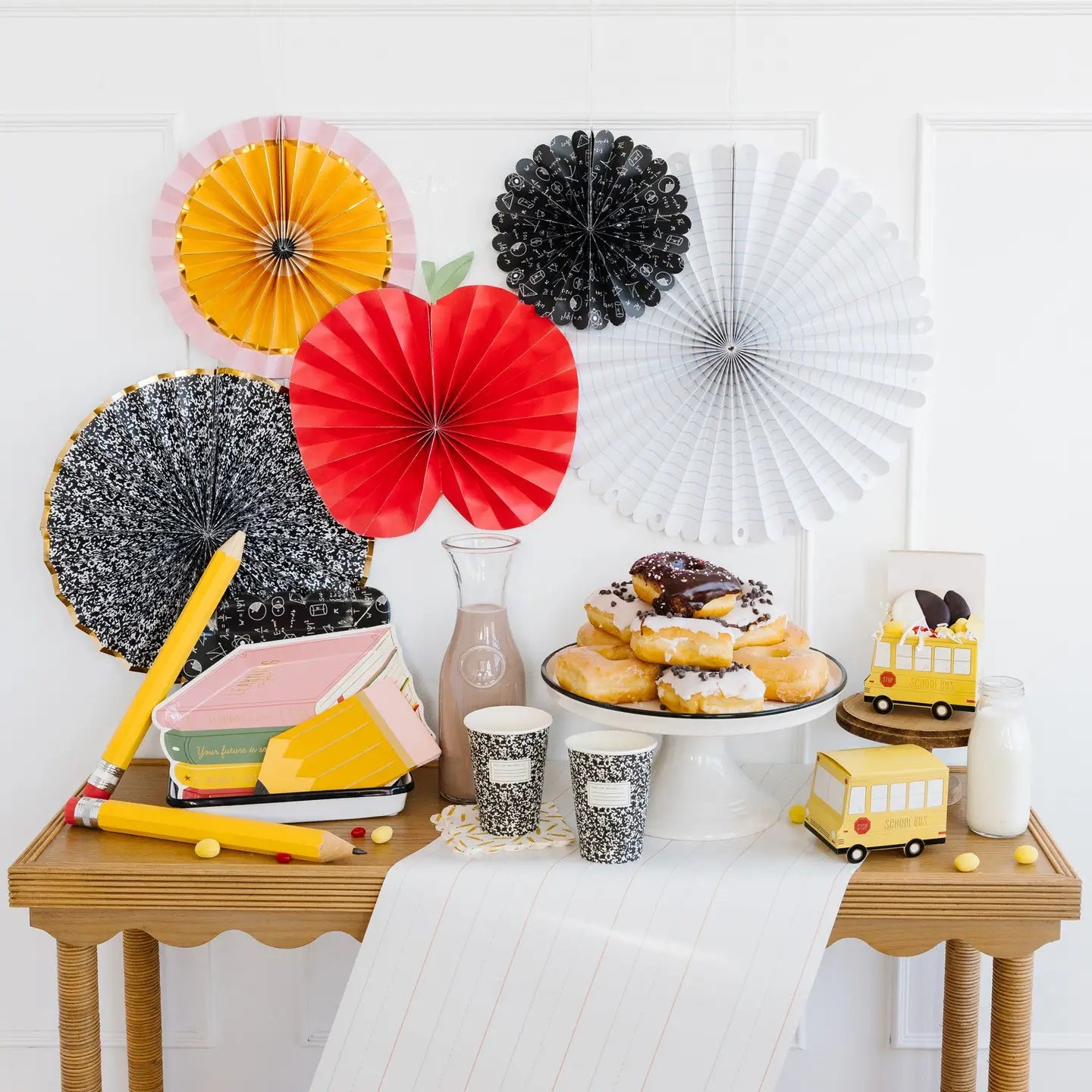 Stack of Books Paper Plate