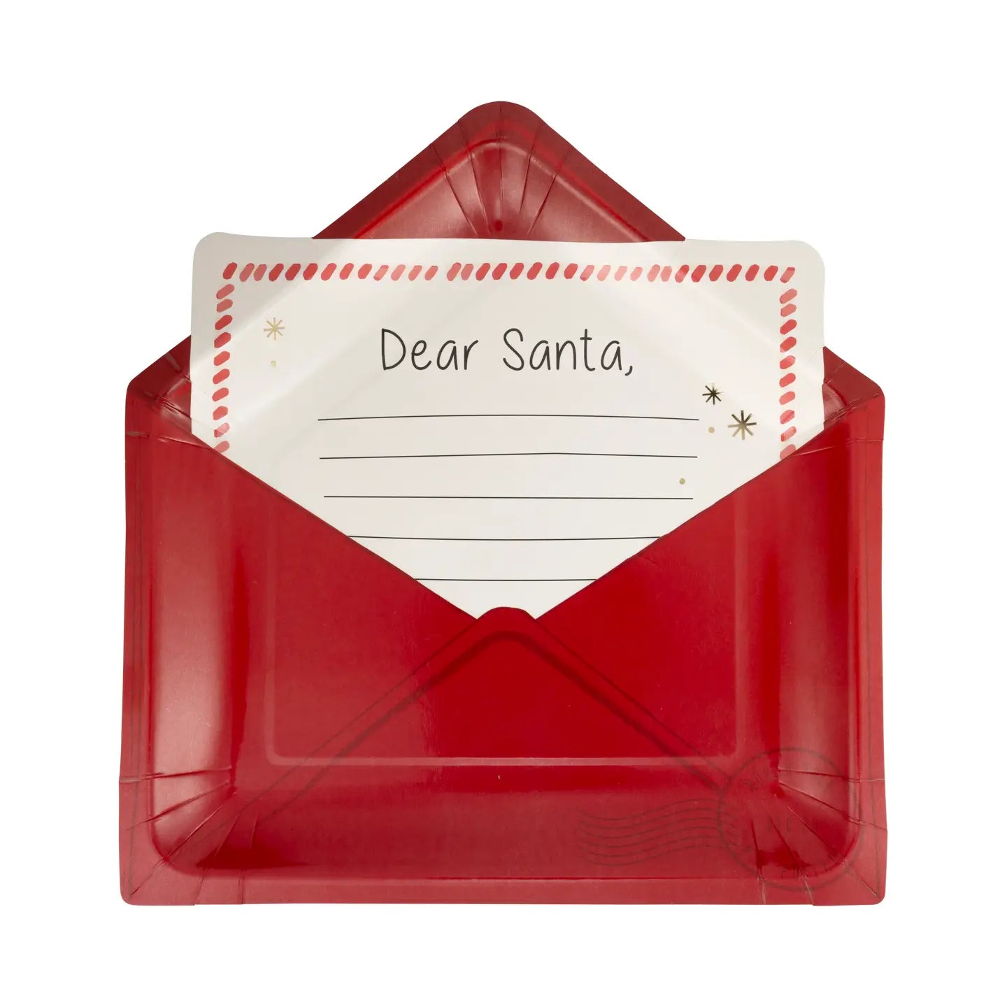 Letter To Santa Shaped Paper Plates