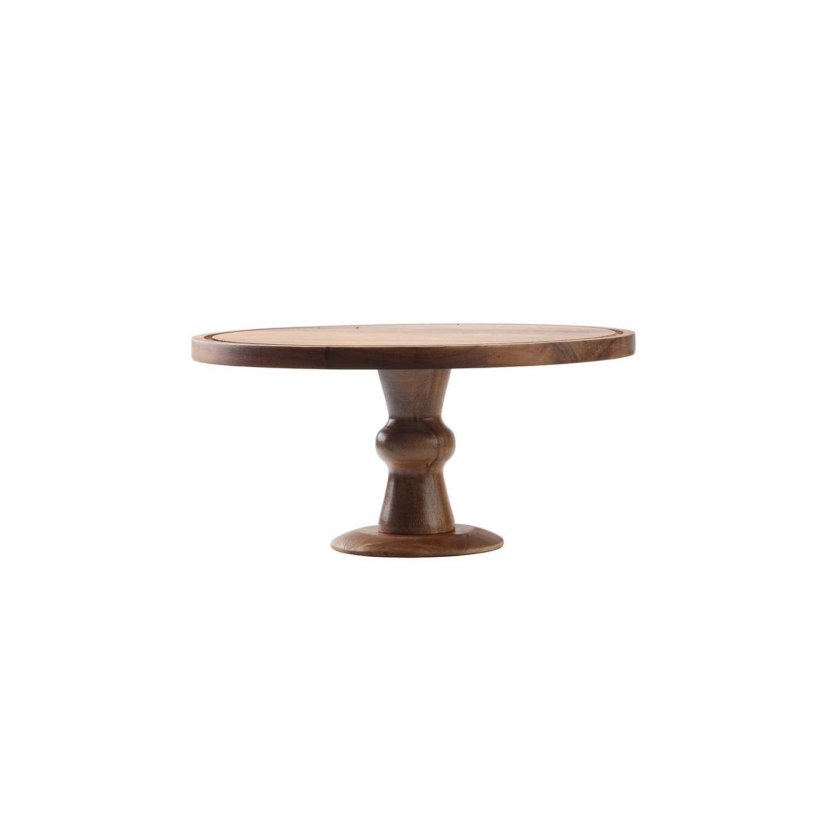 Acacia Cake Stand with Dome