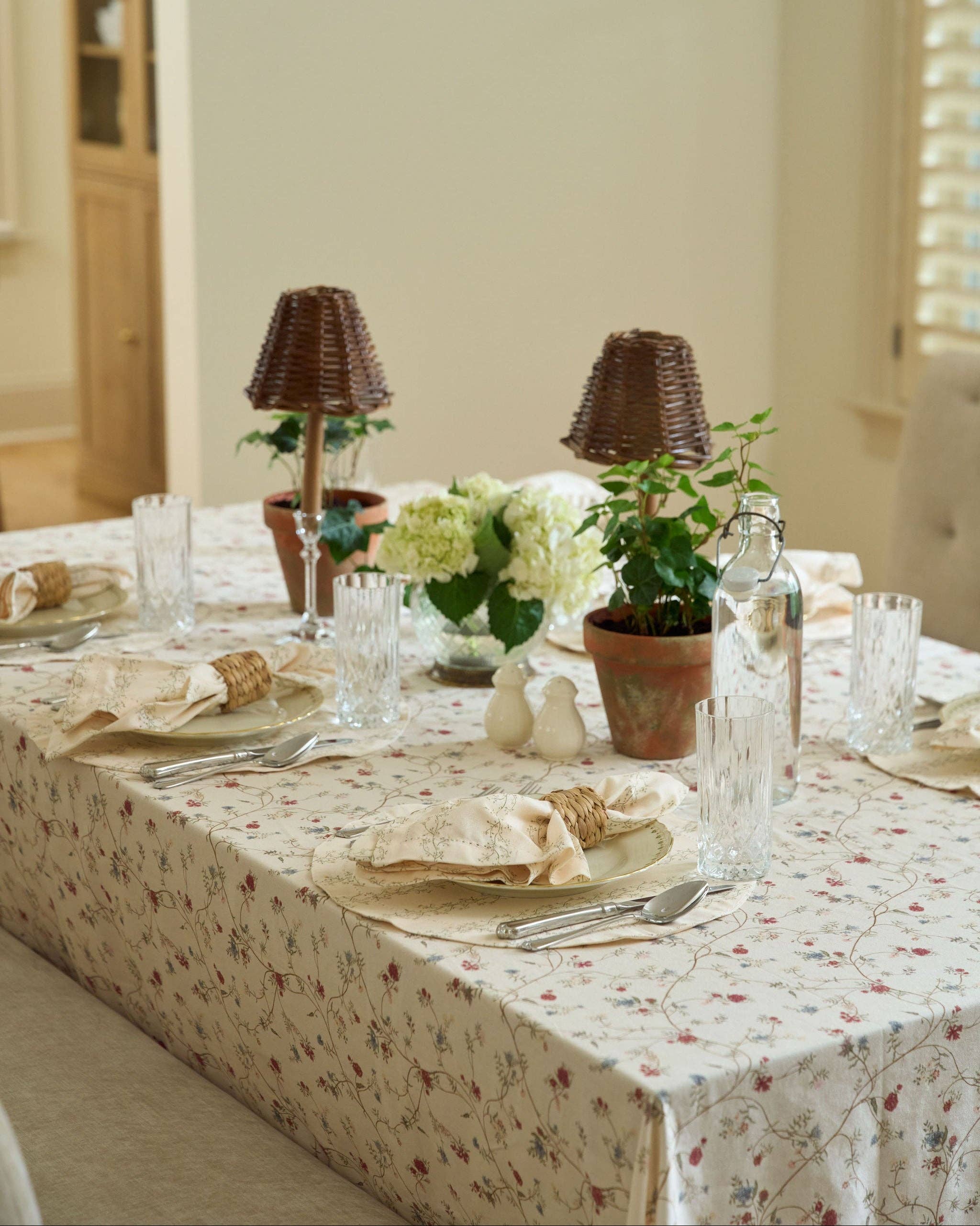 Floral Cotton Tablecloth