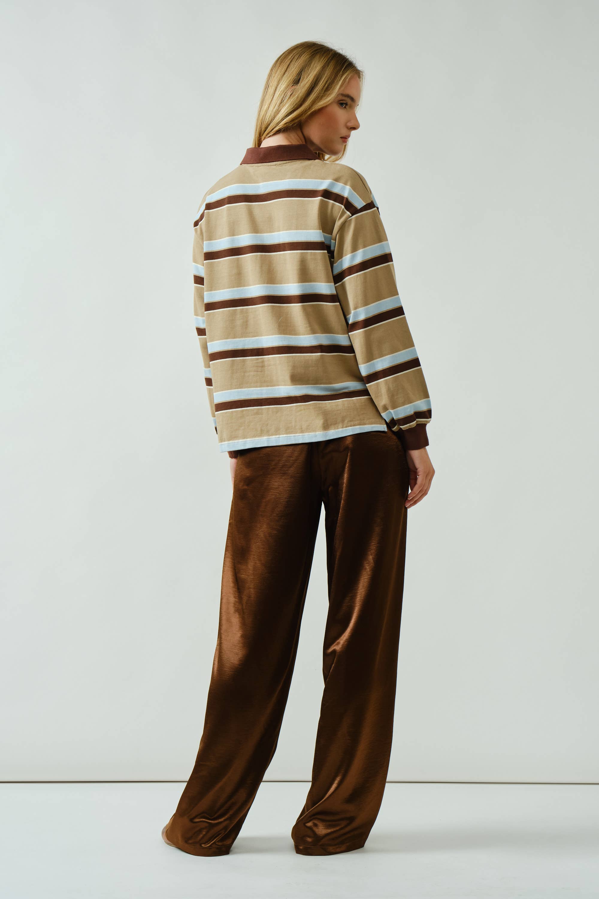 Textured Heavyweight Satin Comfy Pants