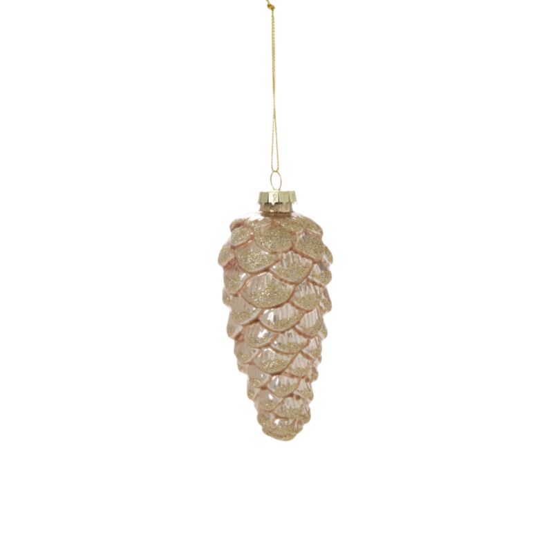 Frosted Gold Pinecone Ornament