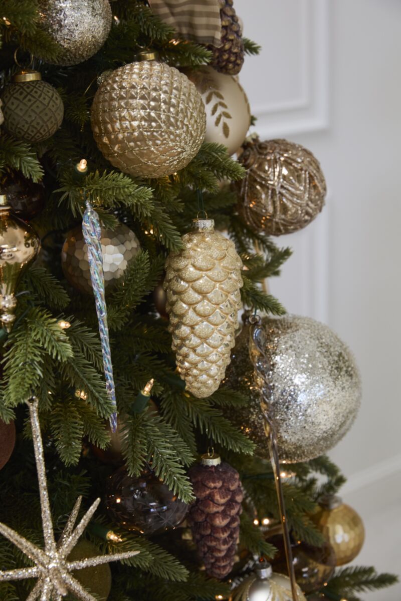 Frosted Gold Pinecone Ornament