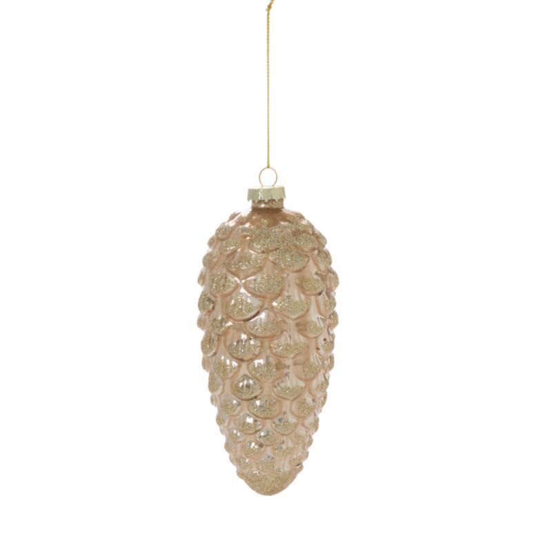 Frosted Gold Pinecone Ornament