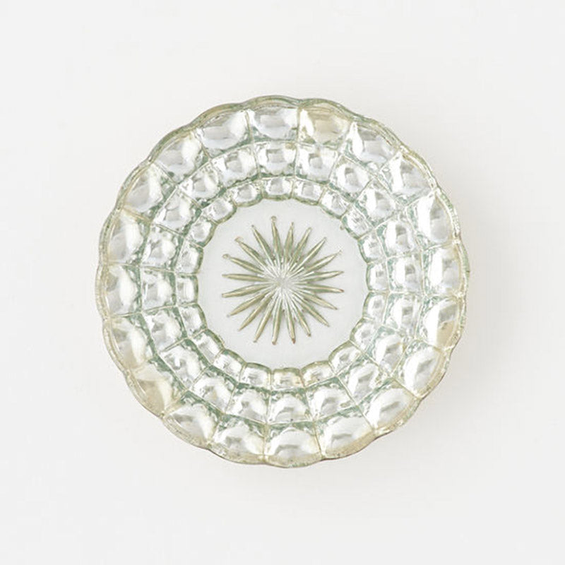 Scalloped Silver Plate, Glass