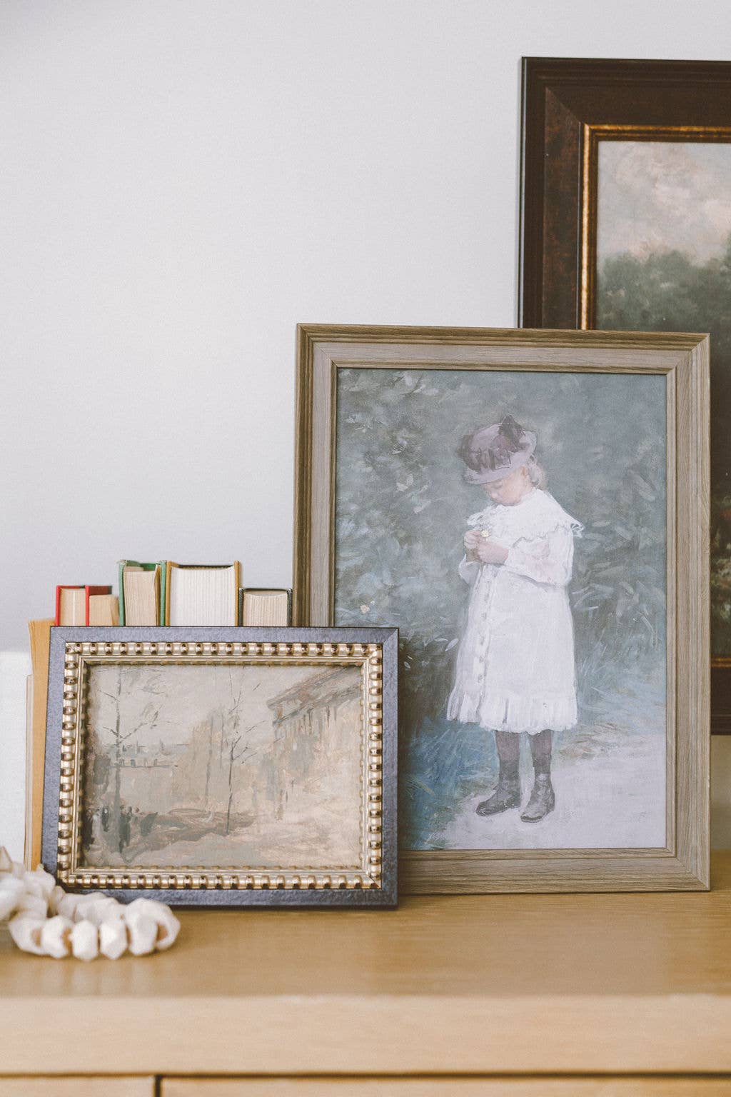 Mauve Daughter of the Artist Framed Antique Art