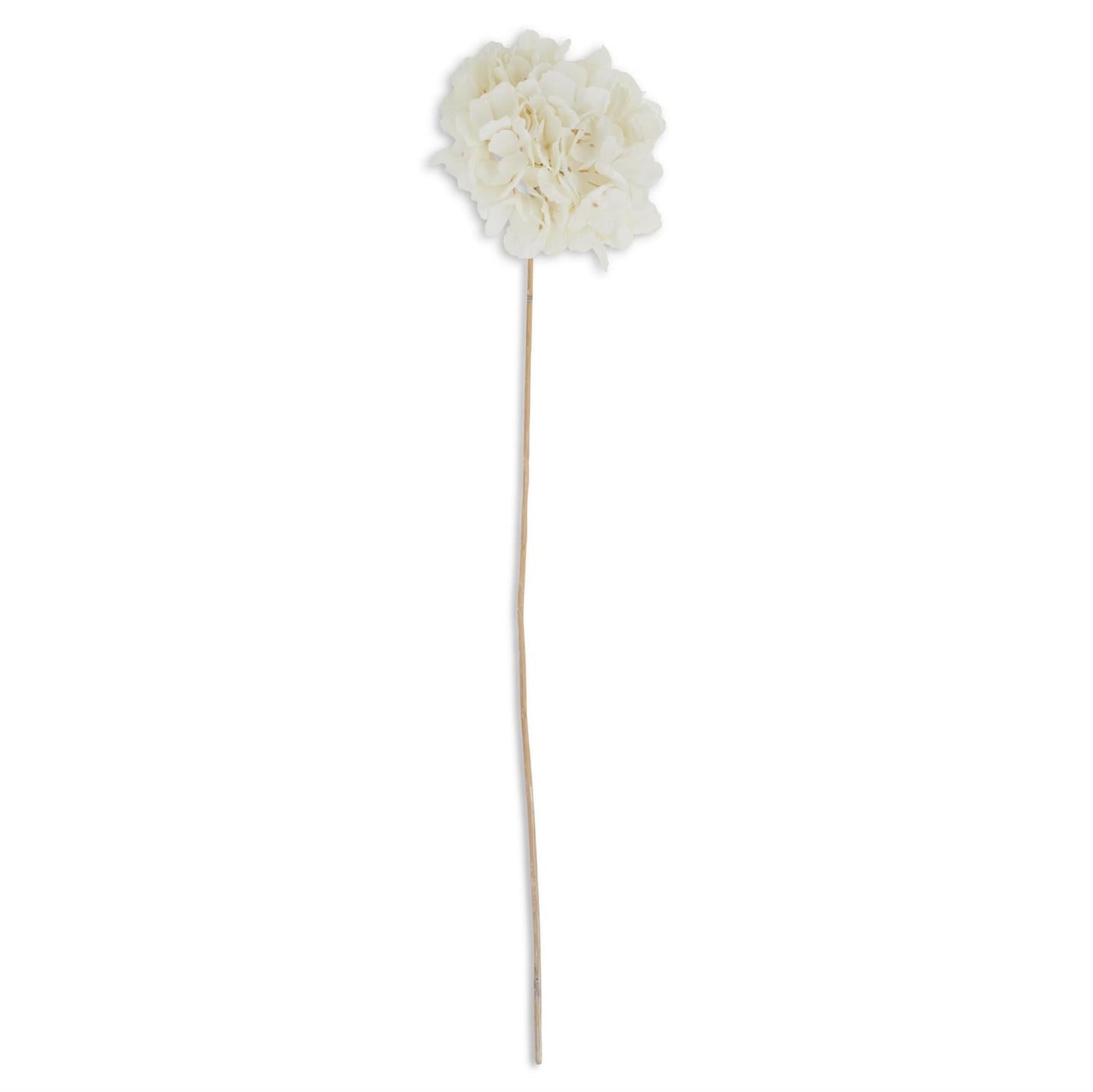 Dried Faux Hydrangea Stem Cream 27"
