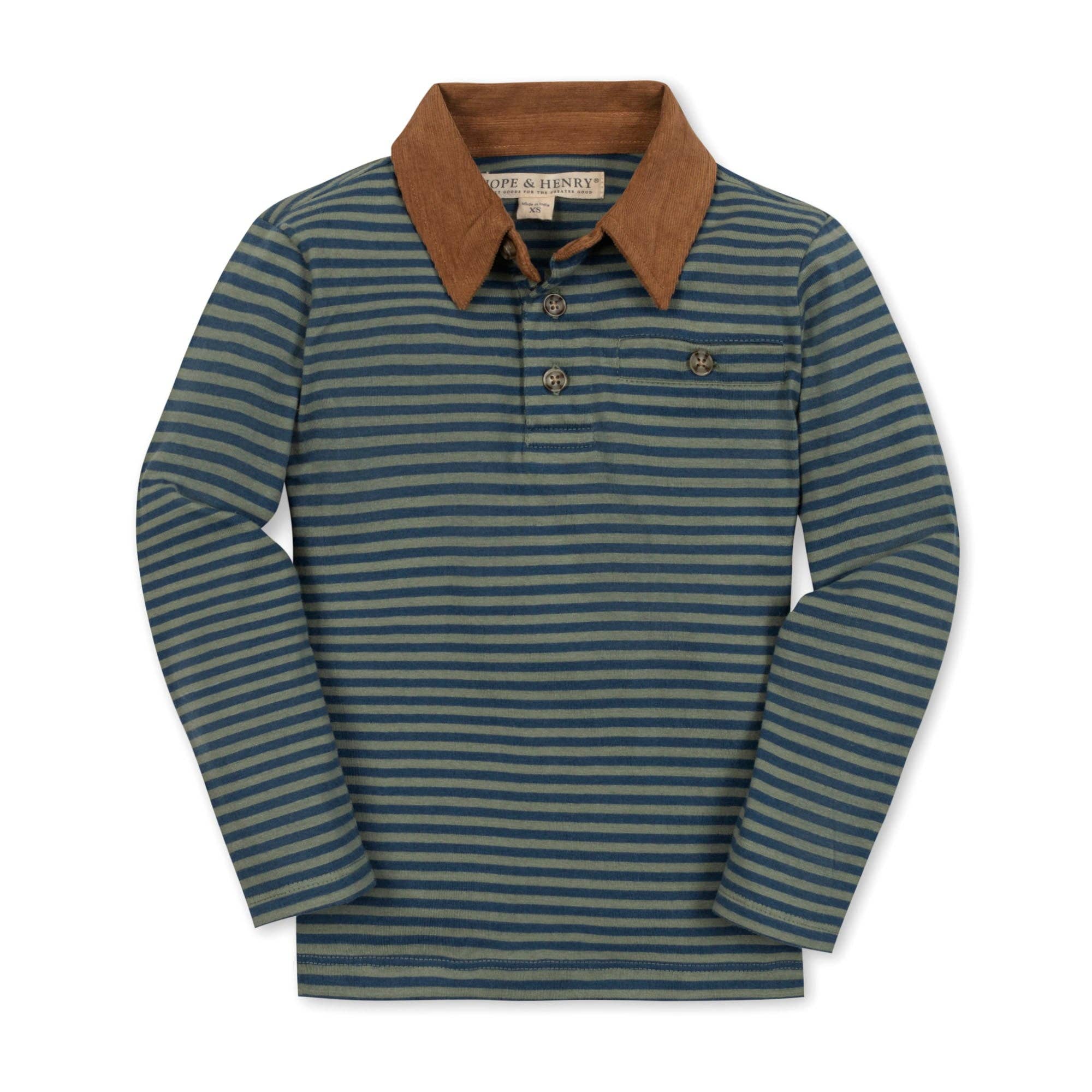 Organic Jersey Polo with Cord Collar