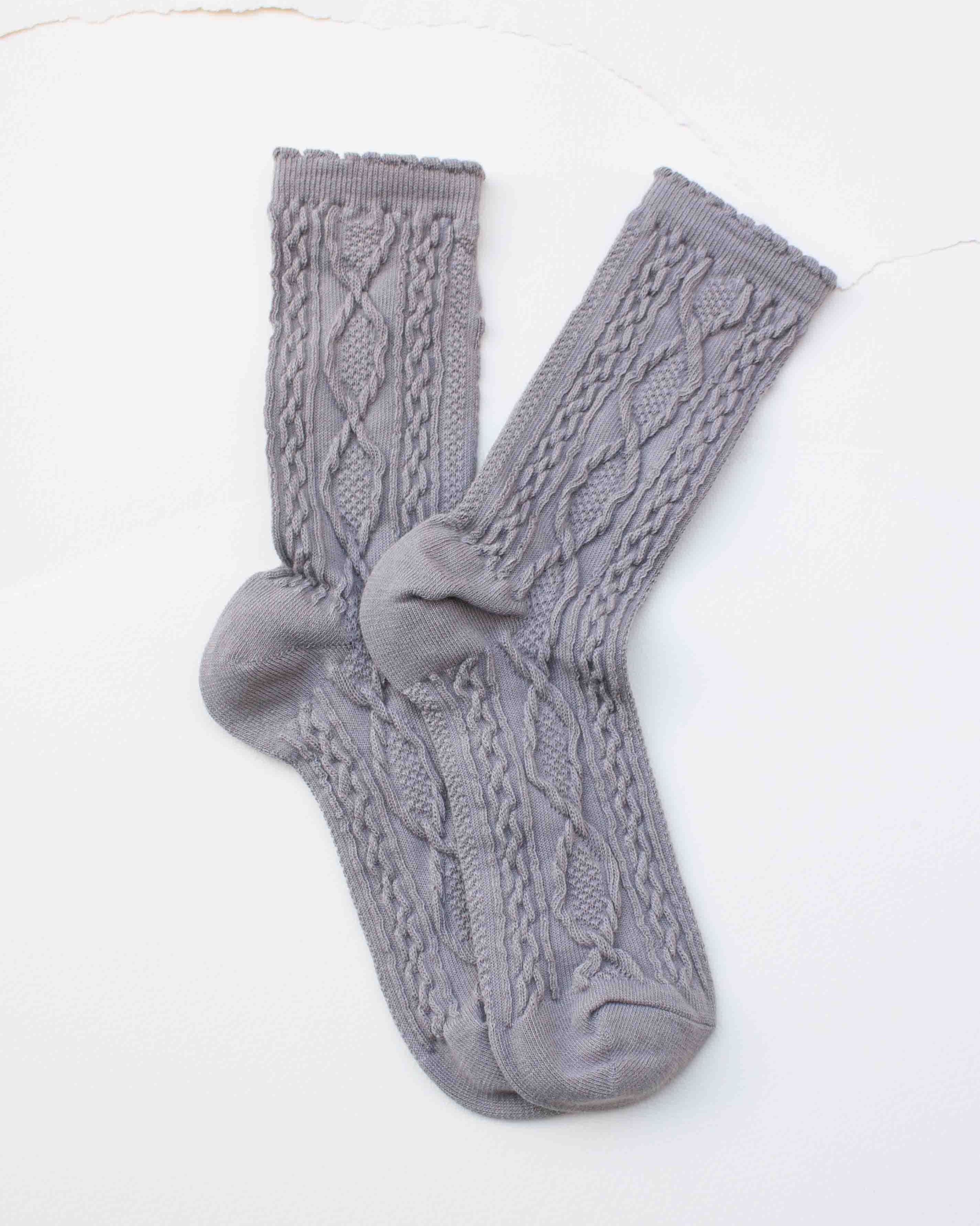 Twist Cotton Crew Socks