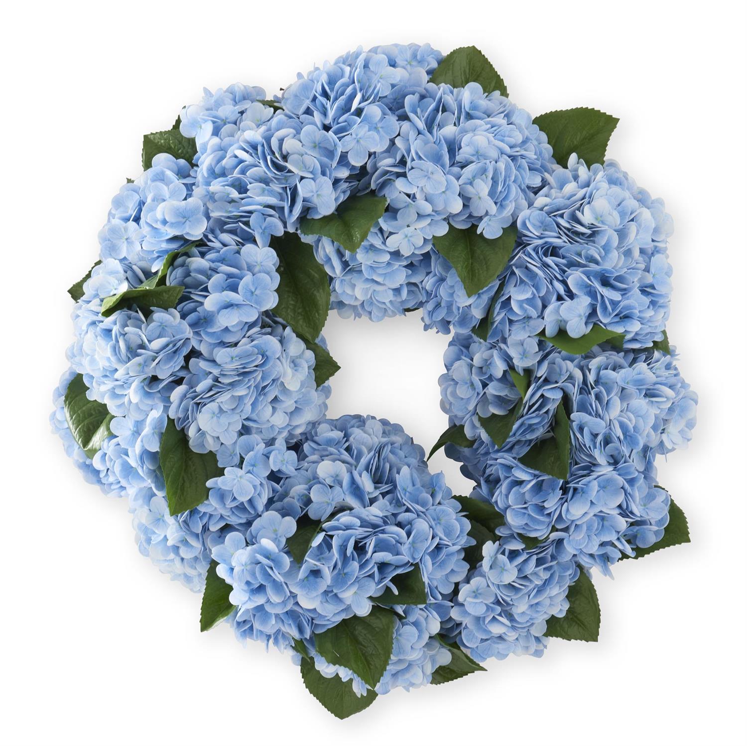 Blue Real Touch Hydrangea Wreath 24"