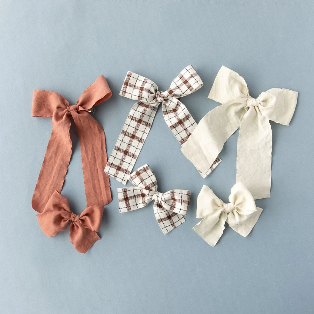 Schoolgirl Plaid | Pigtail Set - Ribbon Bow