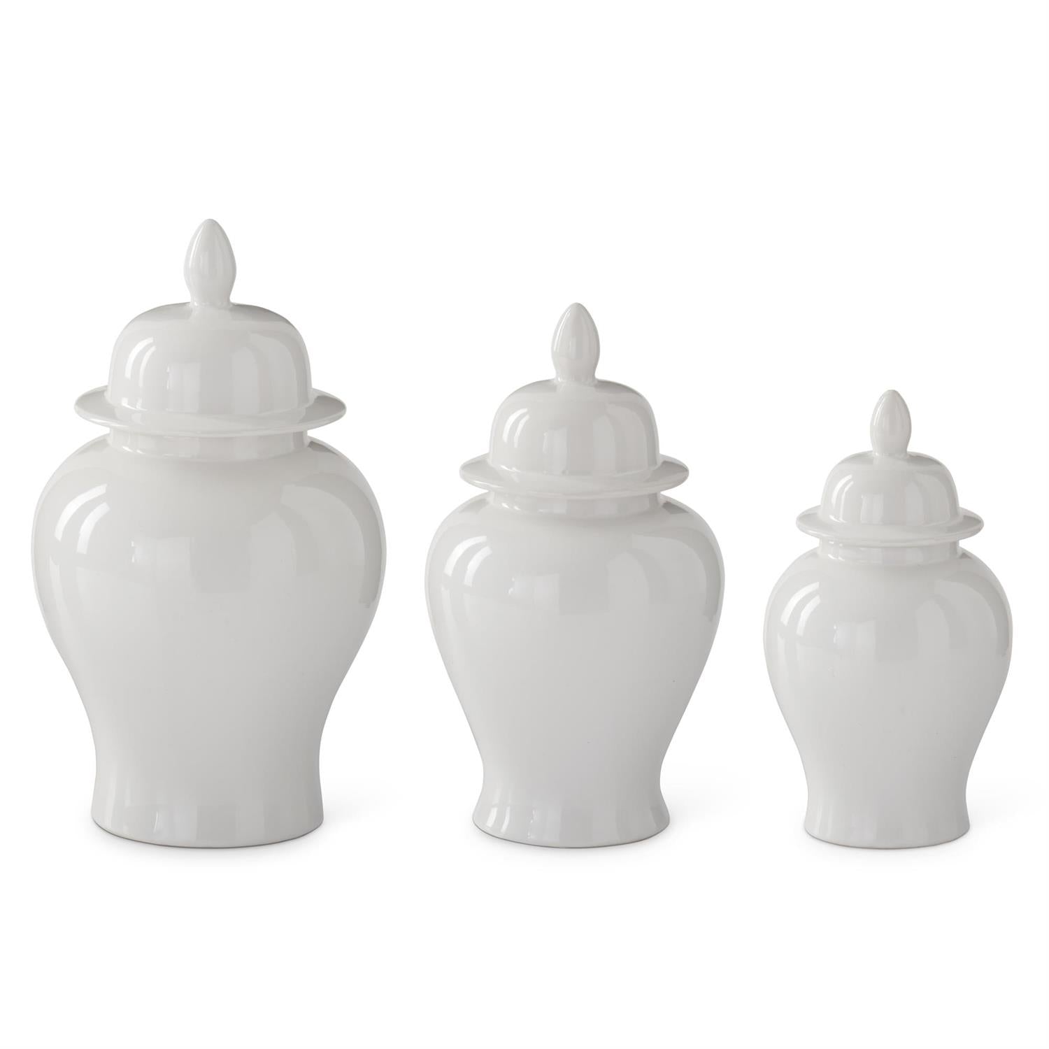 Petite White Ceramic Ginger Jar