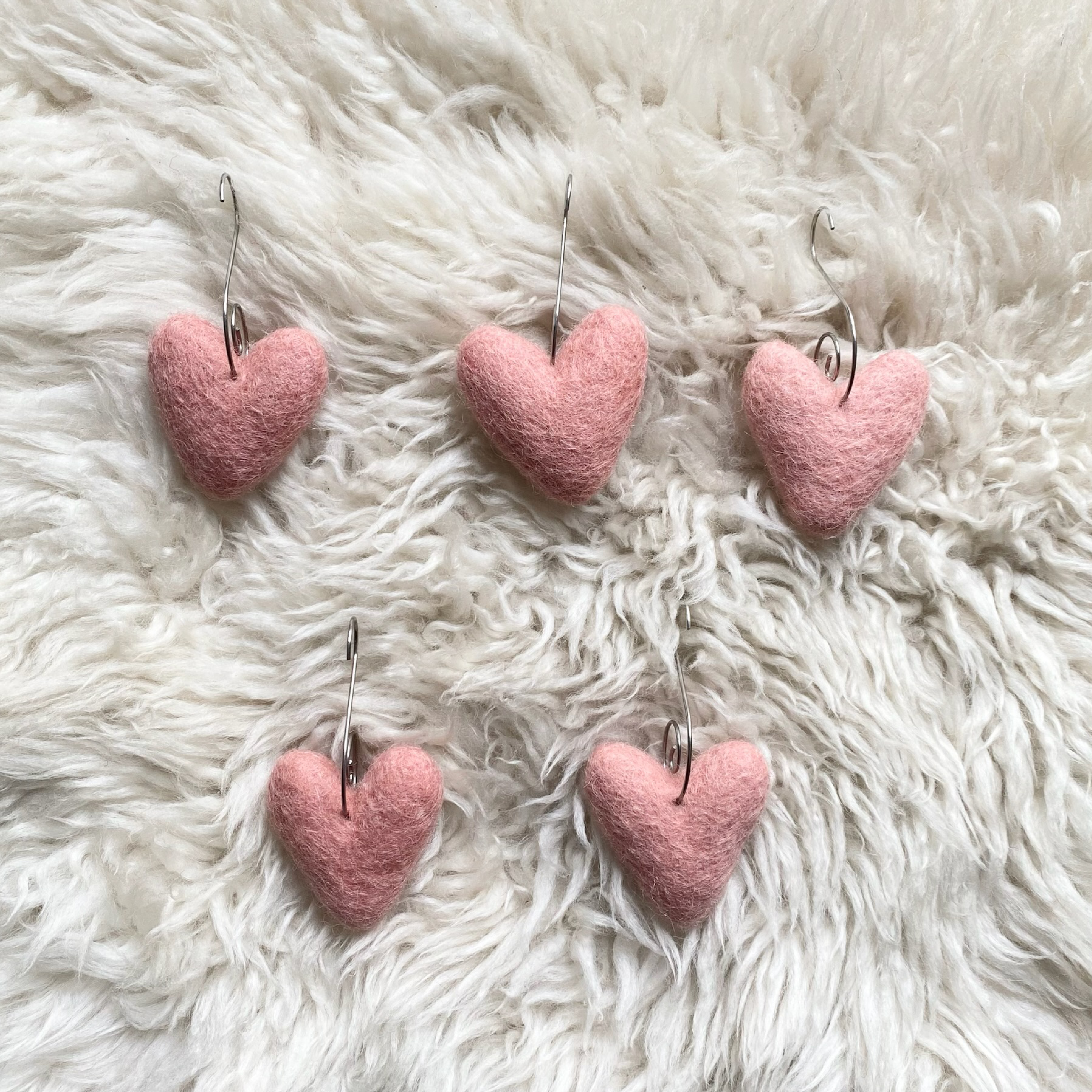 Felt Heart Ornaments