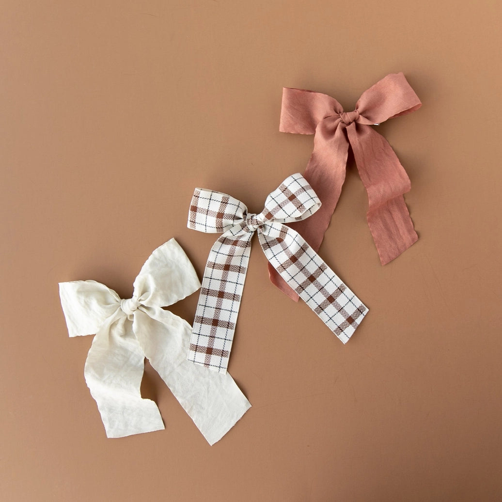 Schoolgirl Plaid | Pigtail Set - Ribbon Bow