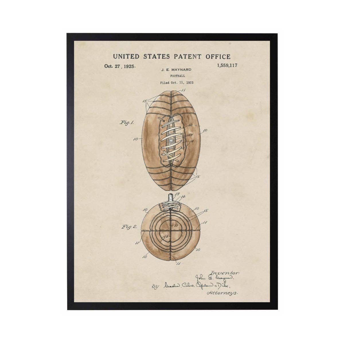 Football Patent Print