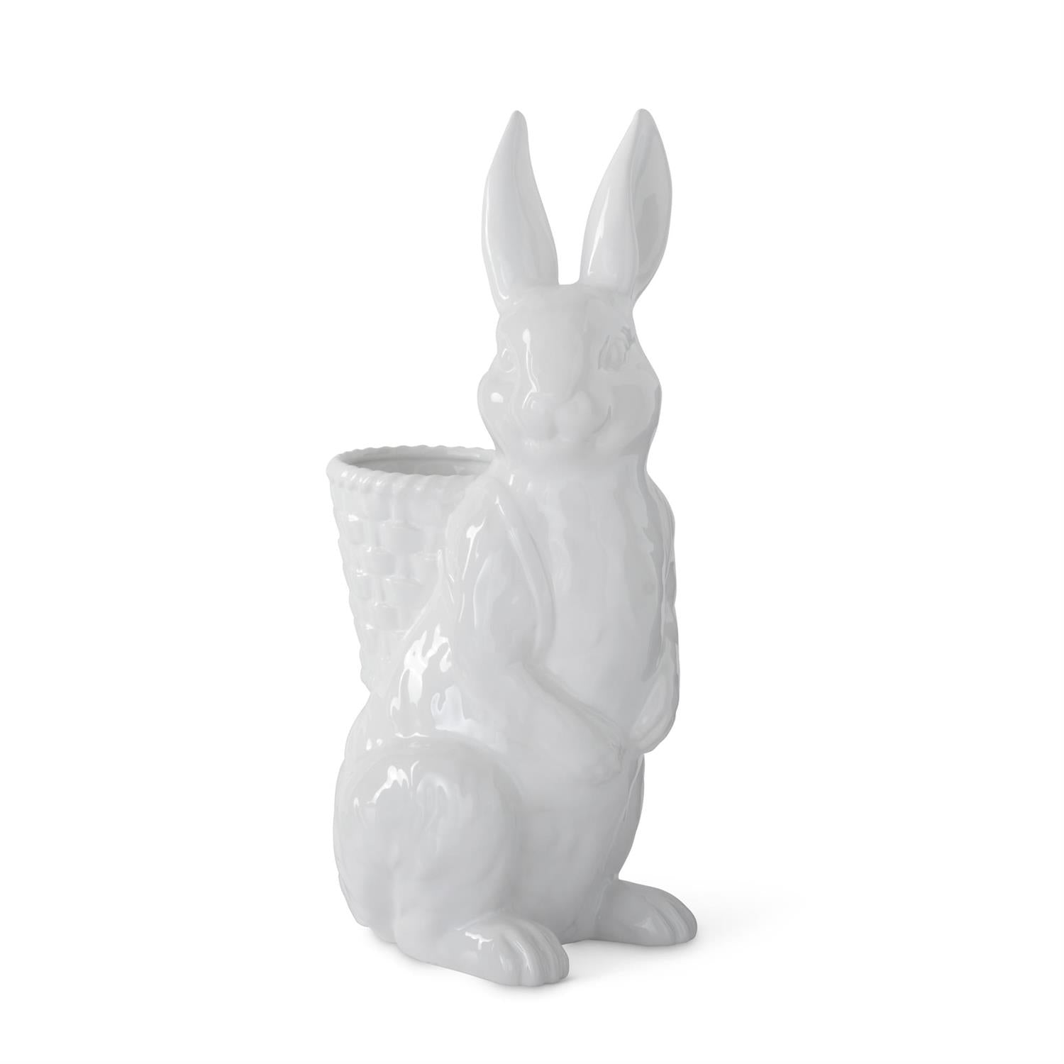 Ceramic Easter Bunny Backpack Basket