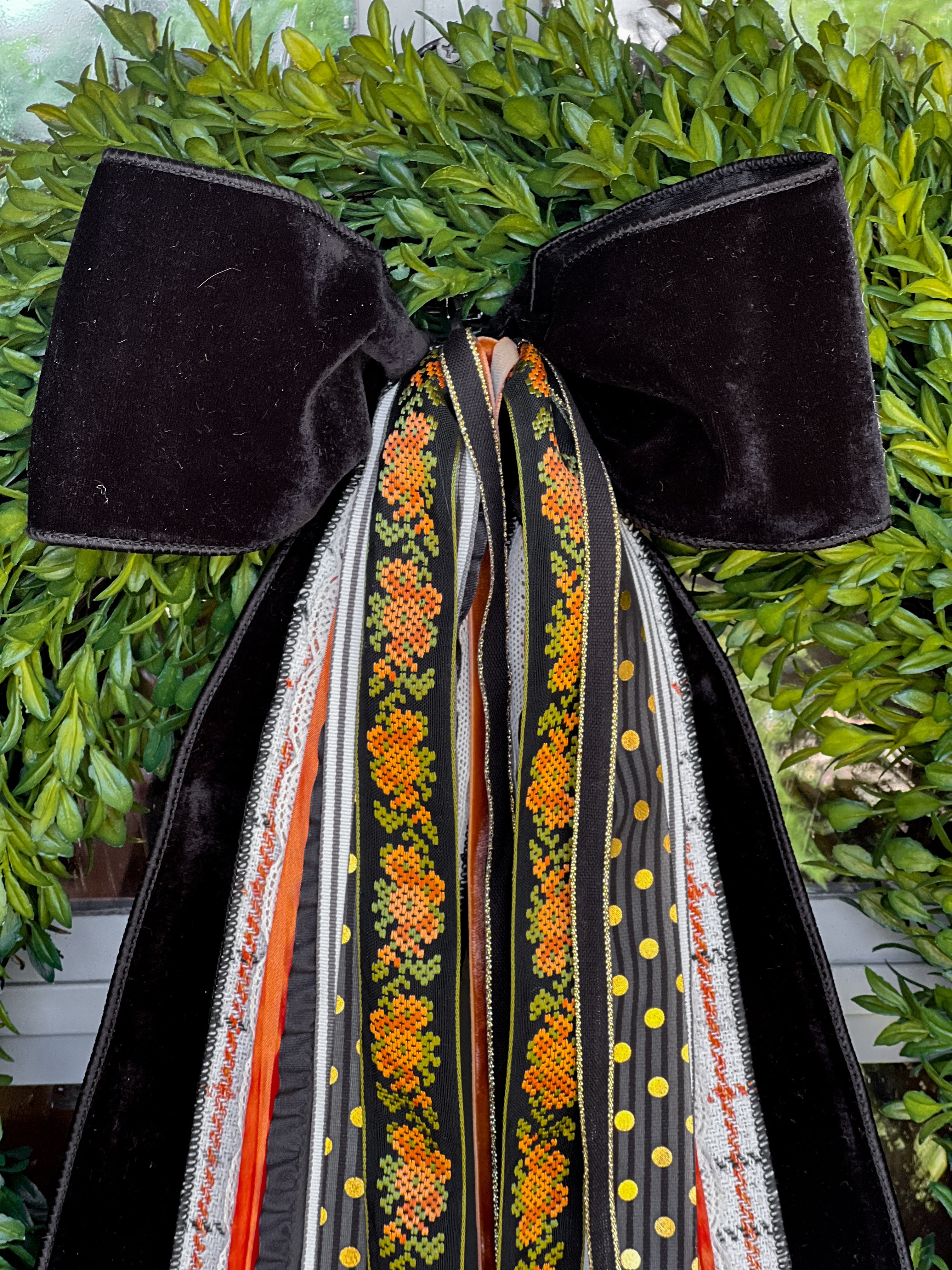 Midnight Harvest Wreath Ribbon