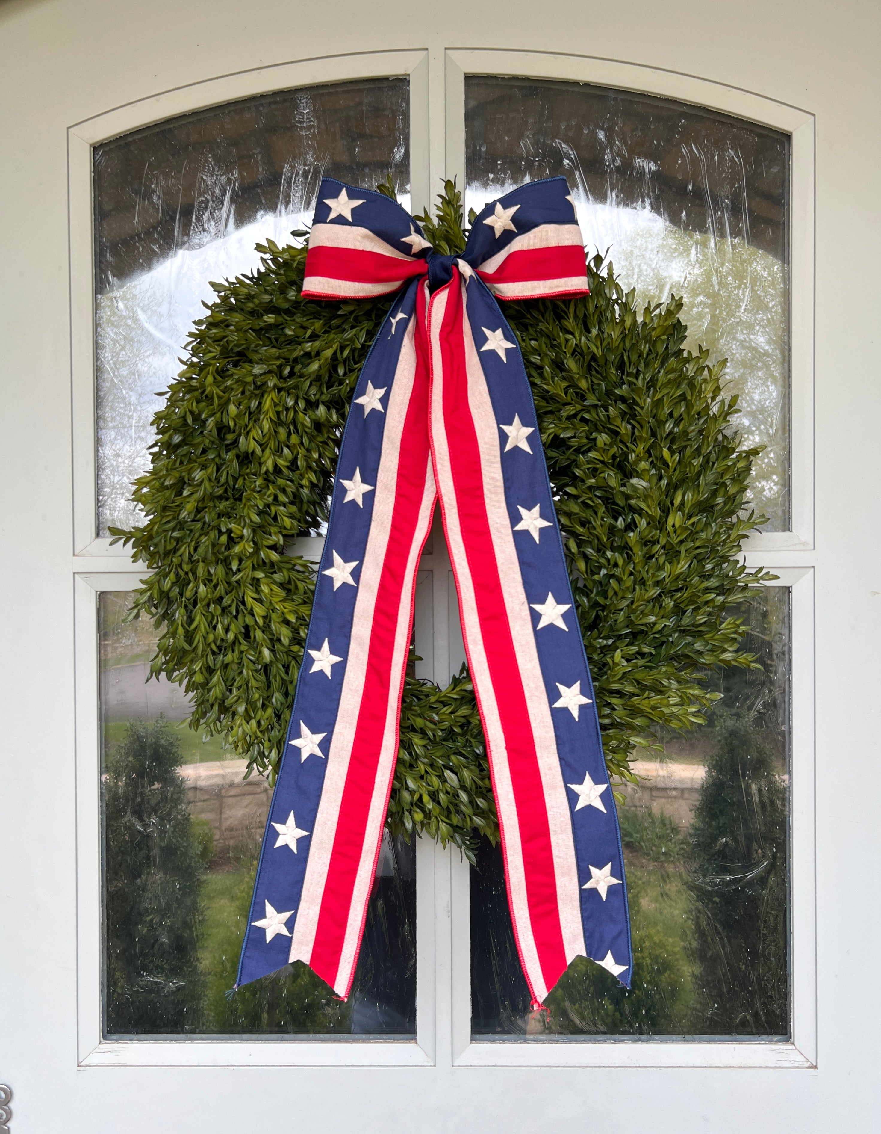 Grand Old Flag Wreath Bow