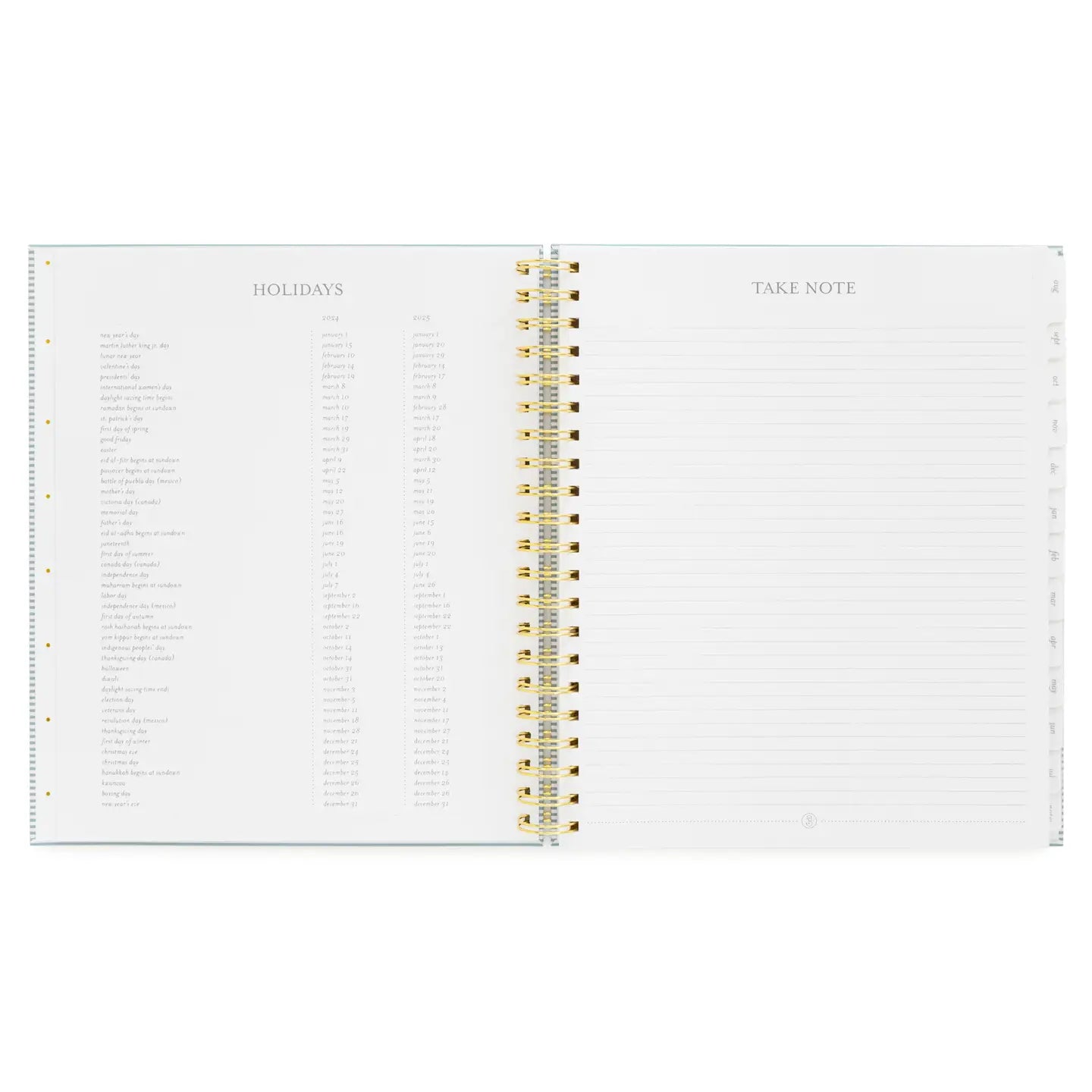 2024-2025 Large Weekly Spiral Academic Planner