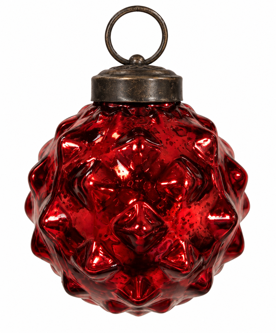 Red Mercury Glass Ornament