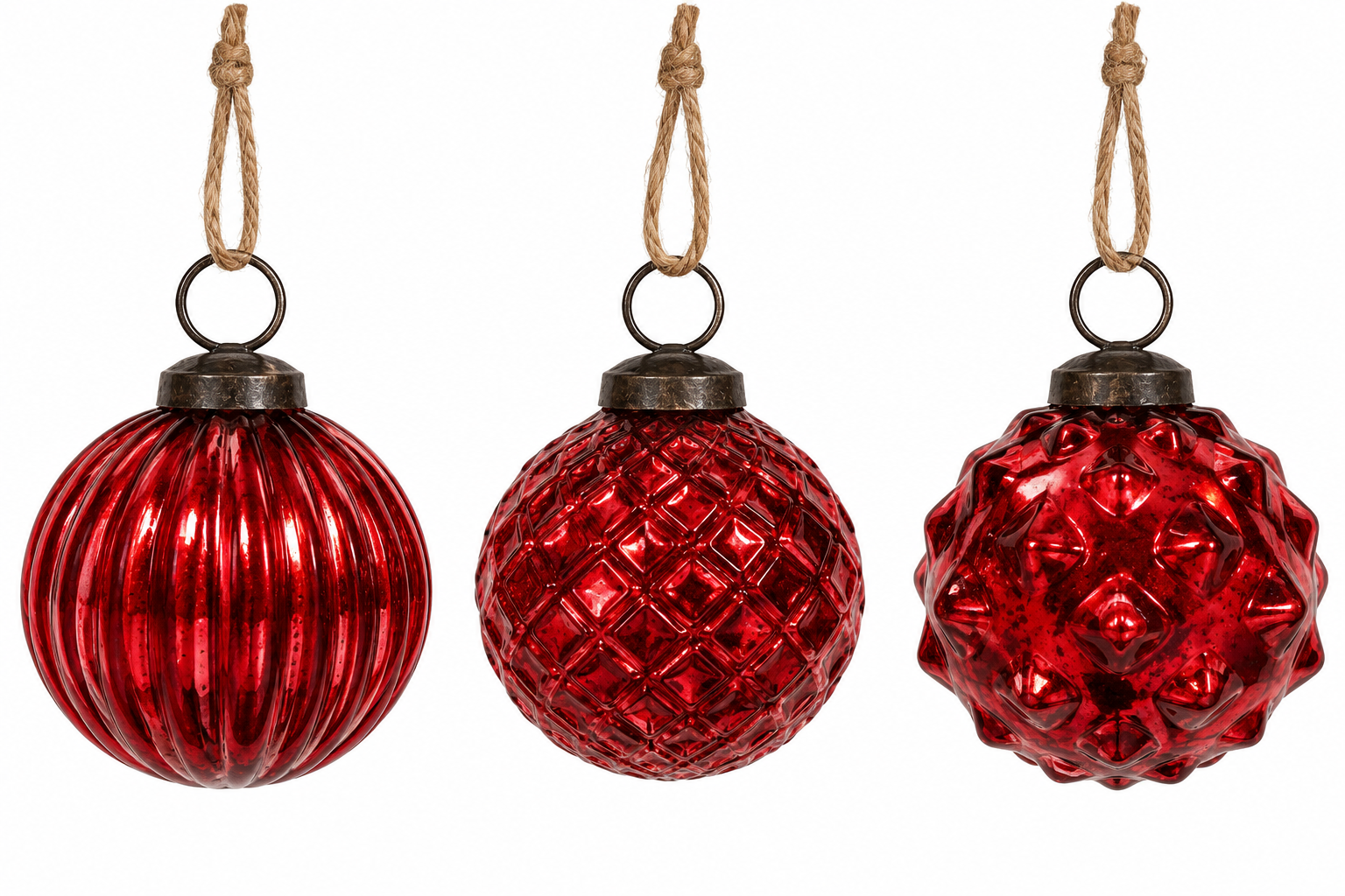 Red Mercury Glass Ornament